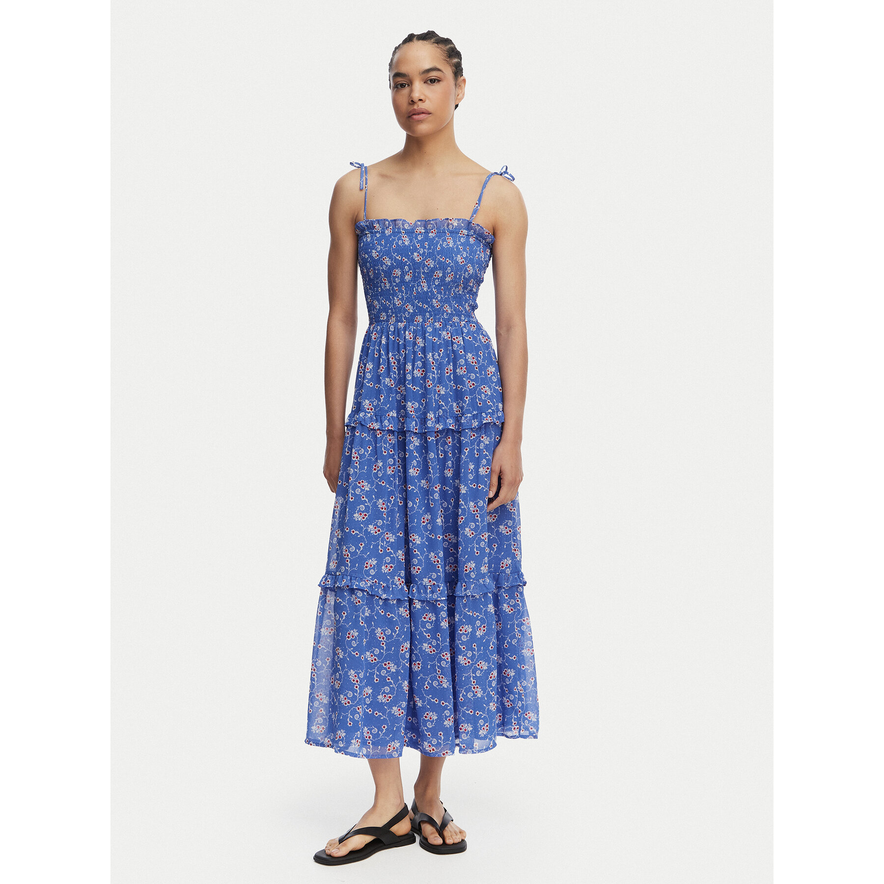 Tommy Jeans Sommerkleid DW0DW20339 Blau Regular Fit