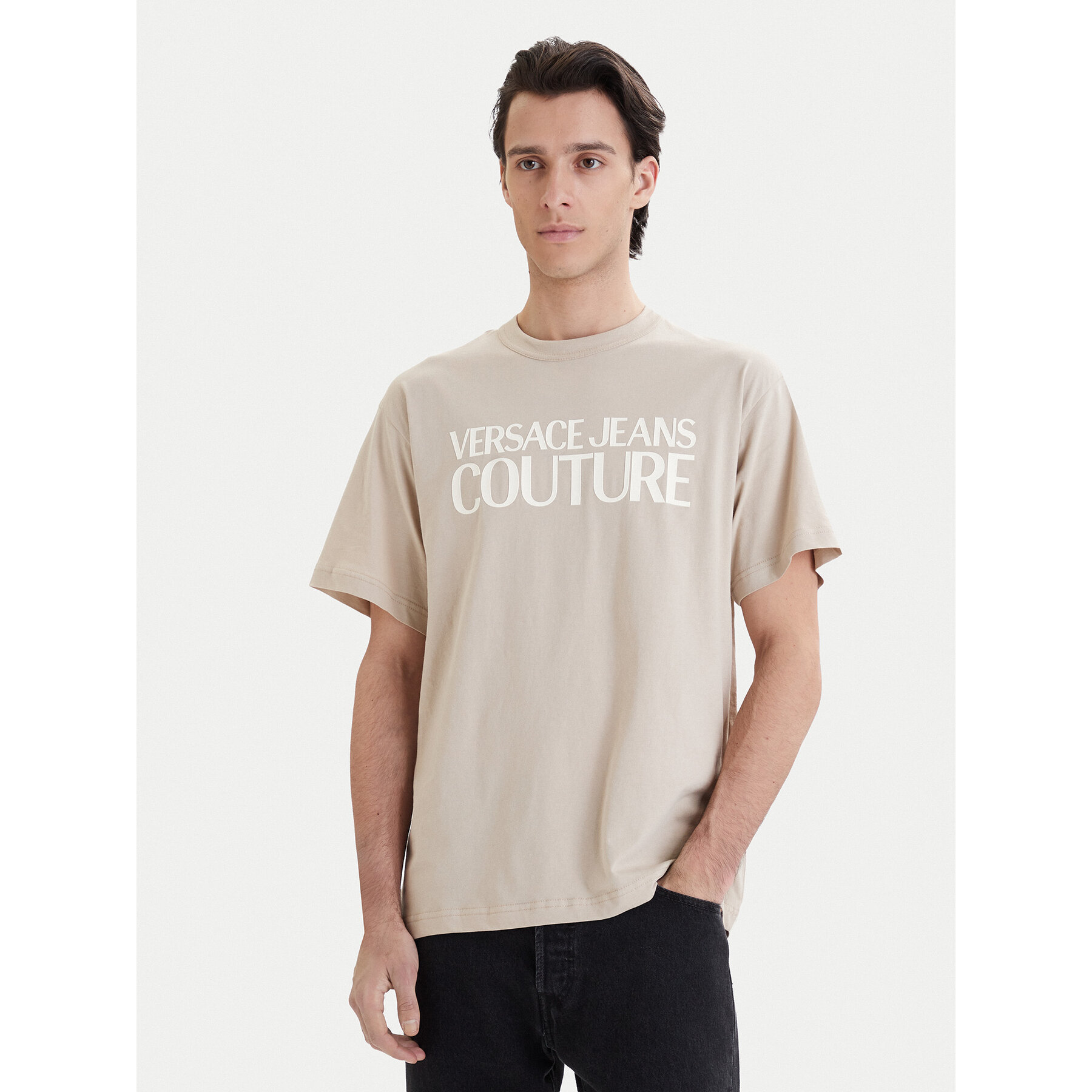 Versace Jeans Couture T-Shirt 80GAHT01 CJ00T Beige Regular Fit