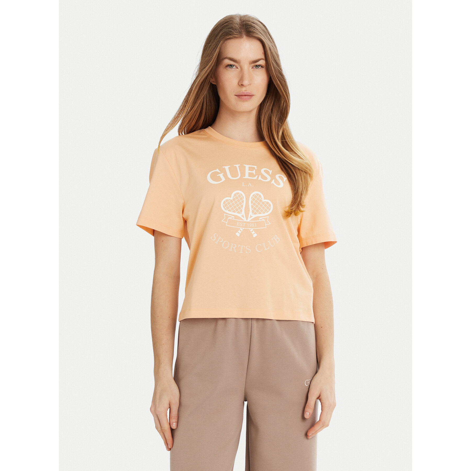 Guess T-Shirt V5GI04 I3Z14 Πορτοκαλί Regular Fit