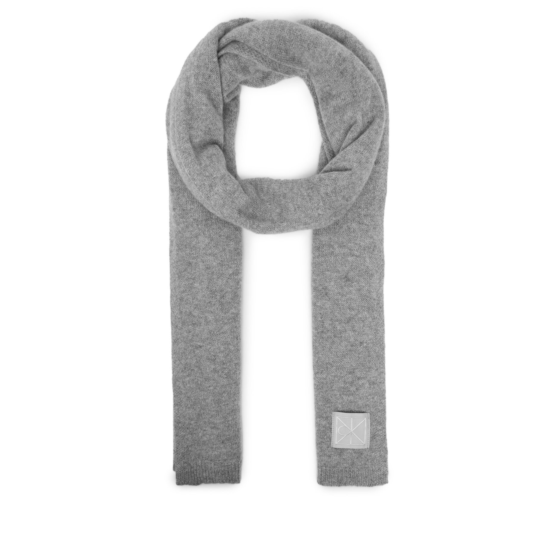 Зимен шал Calvin Klein Emblem LV04D8014G Сив