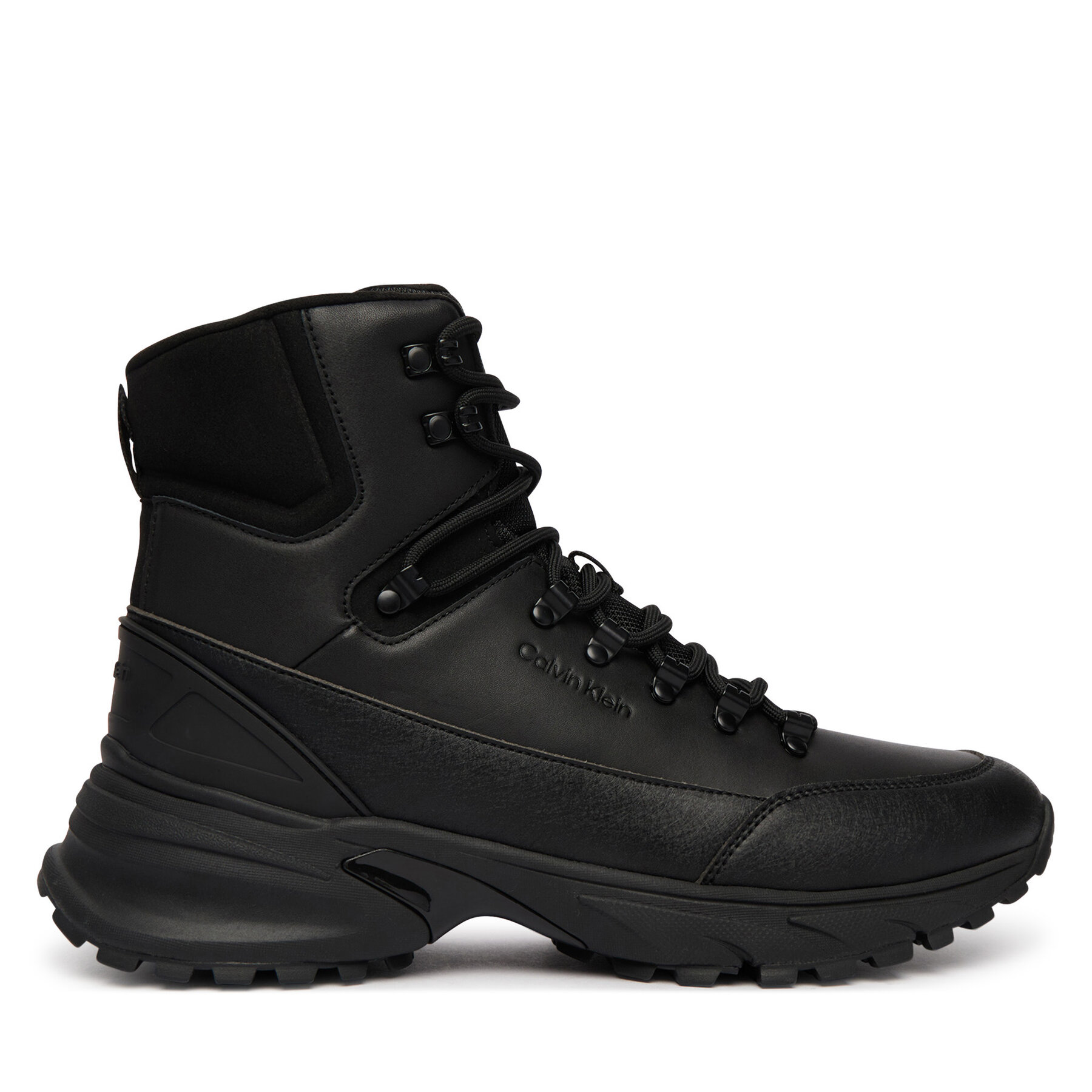Žygio batai Calvin Klein Hike Runner Mid Laceup Lth HM0HM02323 Juoda