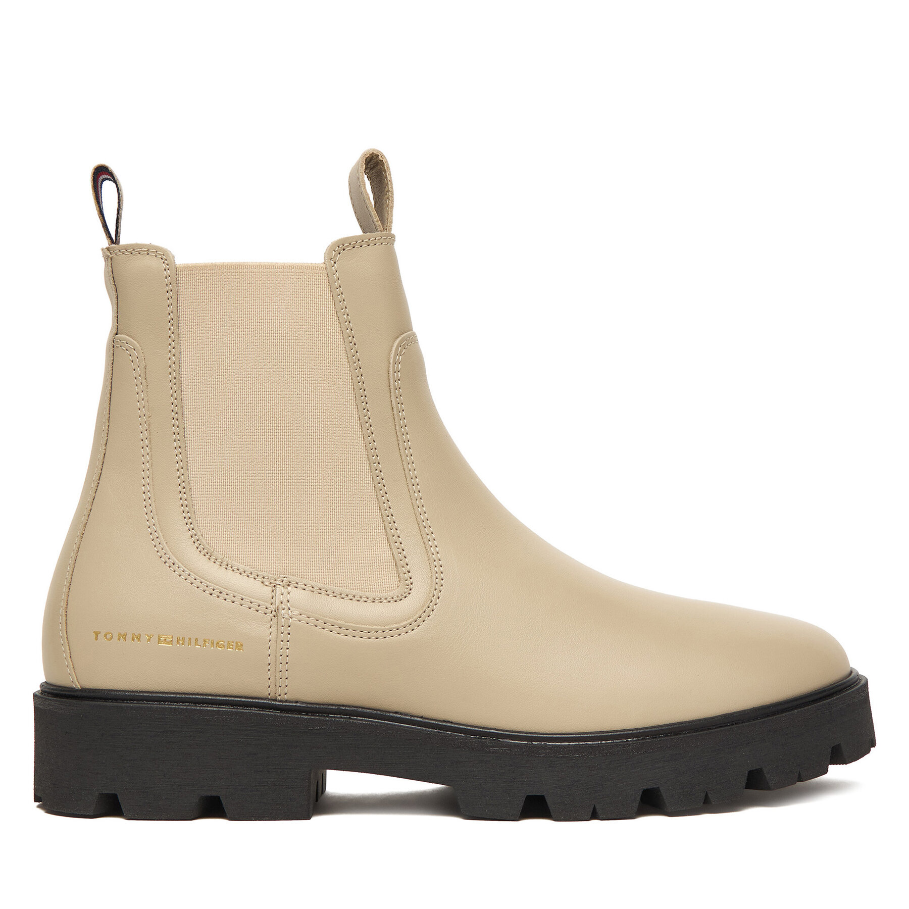 Боти тип челси Tommy Hilfiger Lthr Low Chelsea FW0FW08775 Екрю