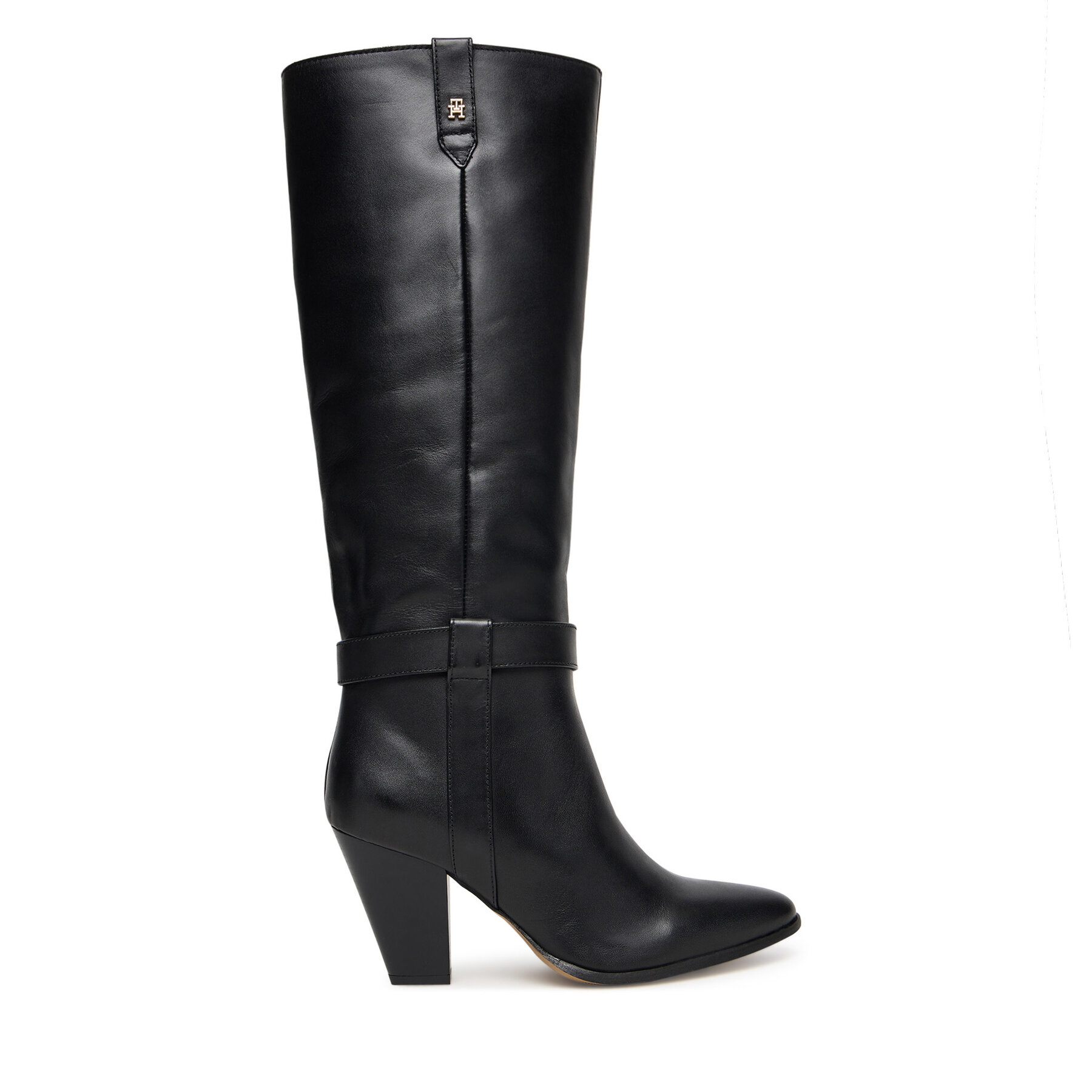 Čižmy Tommy Hilfiger T-Strap Pointy FW0FW08982 Čierna