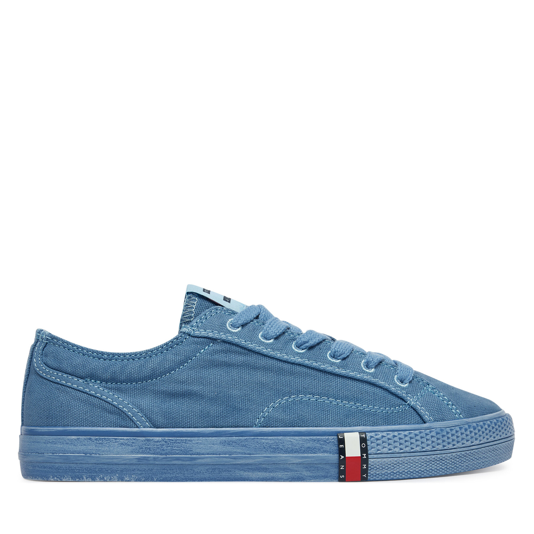 Tenisky Tommy Jeans Archive Vulc Y2K Washed Canvas EN0EN02957 Modrá