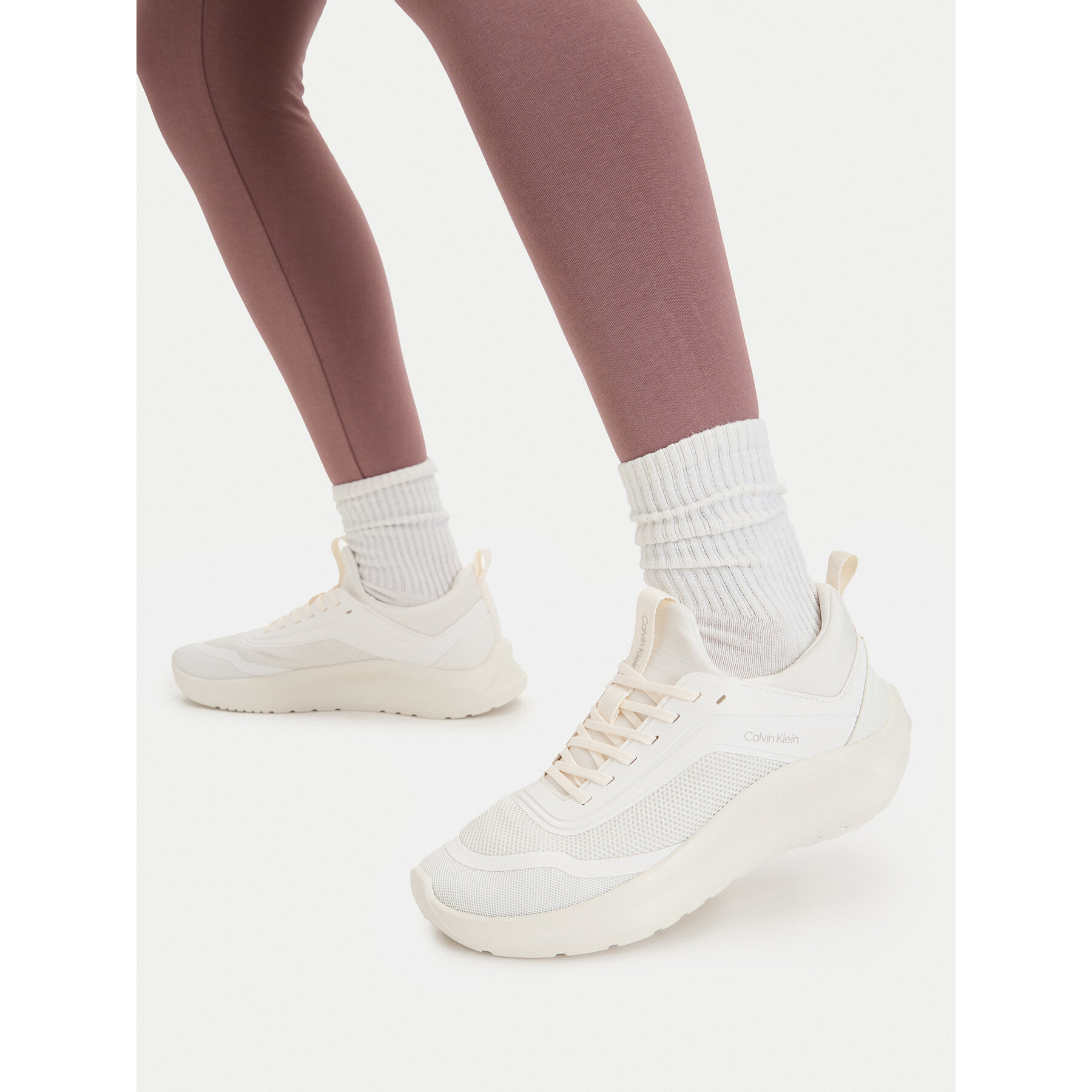 Superge Calvin Klein Light Runner Sock Mesh Lycra HW0HW03023 Kremna