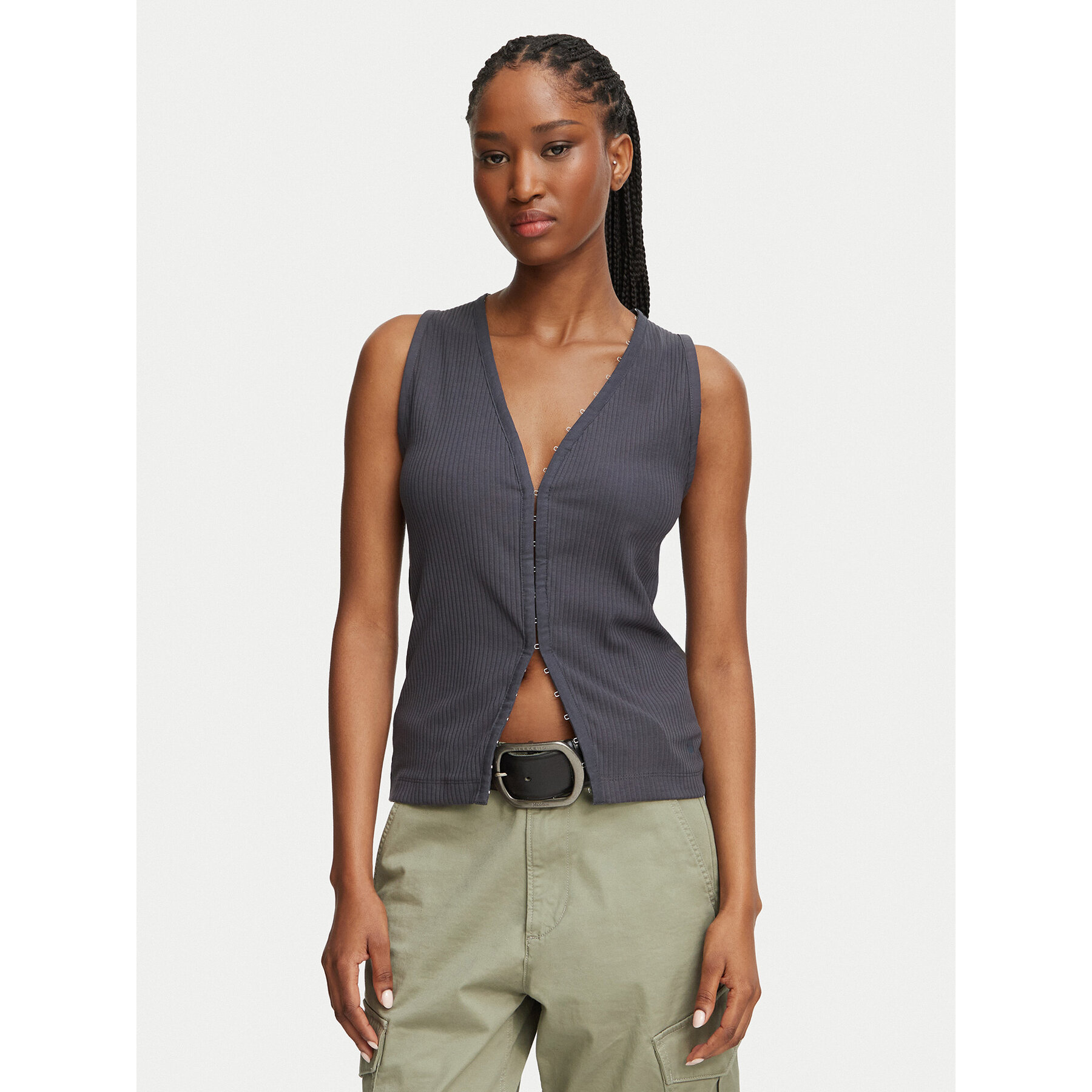 G-Star Raw Kardigan D28965-D107 Tamno siva Slim Fit