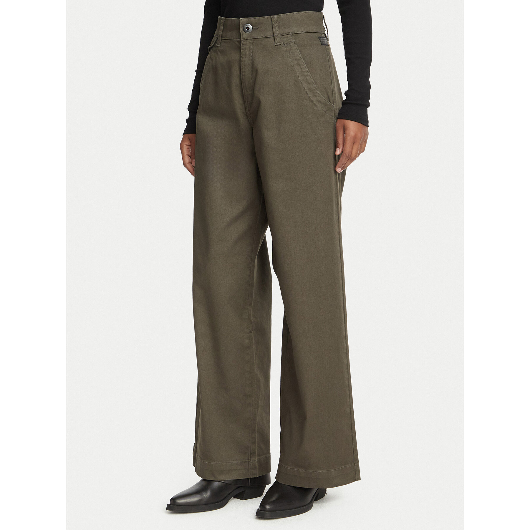 G-STAR Hlače Helsinki  D29952-C096 Tamno zelena Relaxed Fit