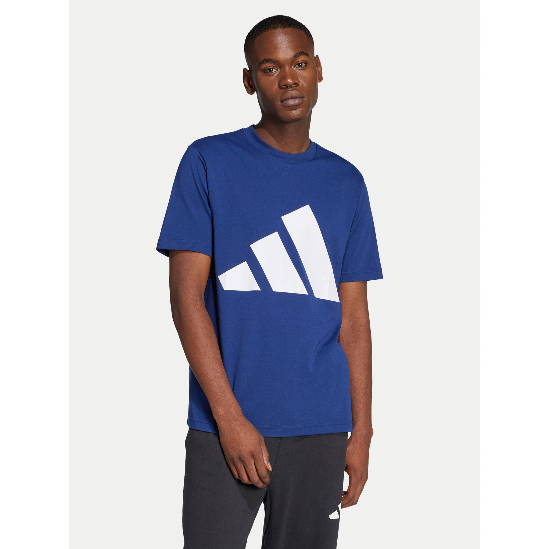 adidas T-Shirt Essentials Big Logo JE8940 Σκούρο μπλε Regular Fit
