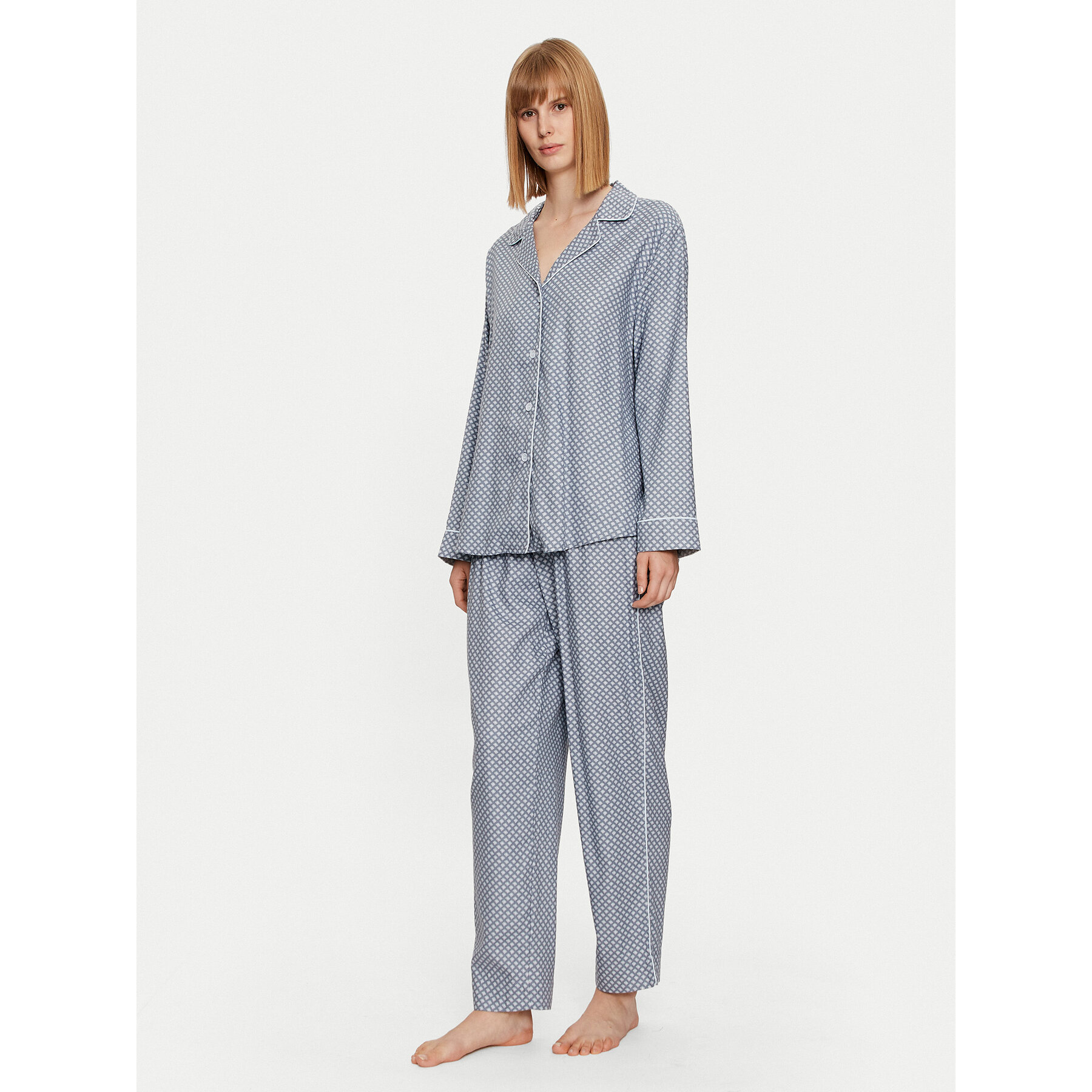 Selmark Pigiama Corbatera P7376 Blu Regular Fit