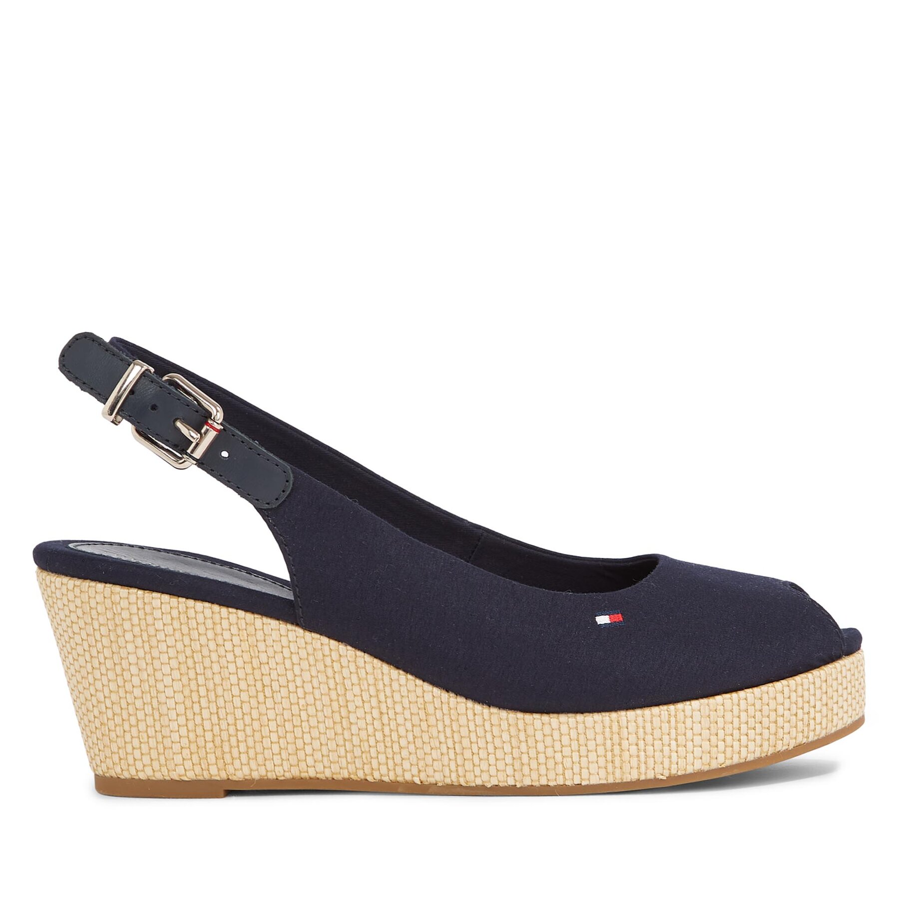 Alpargatas Tommy Hilfiger Iconic Elba Sling Back Wedge FW0FW04788 Azul marino