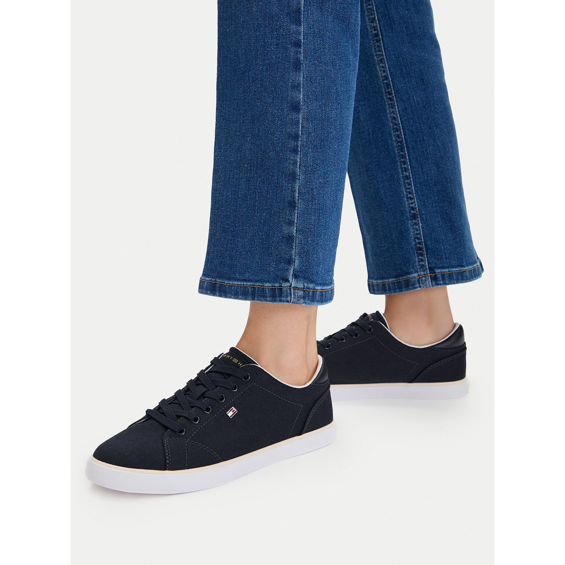 Сникърси Tommy Hilfiger Th Low Profile Vulc Canvas FW0FW09102 Тъмносин