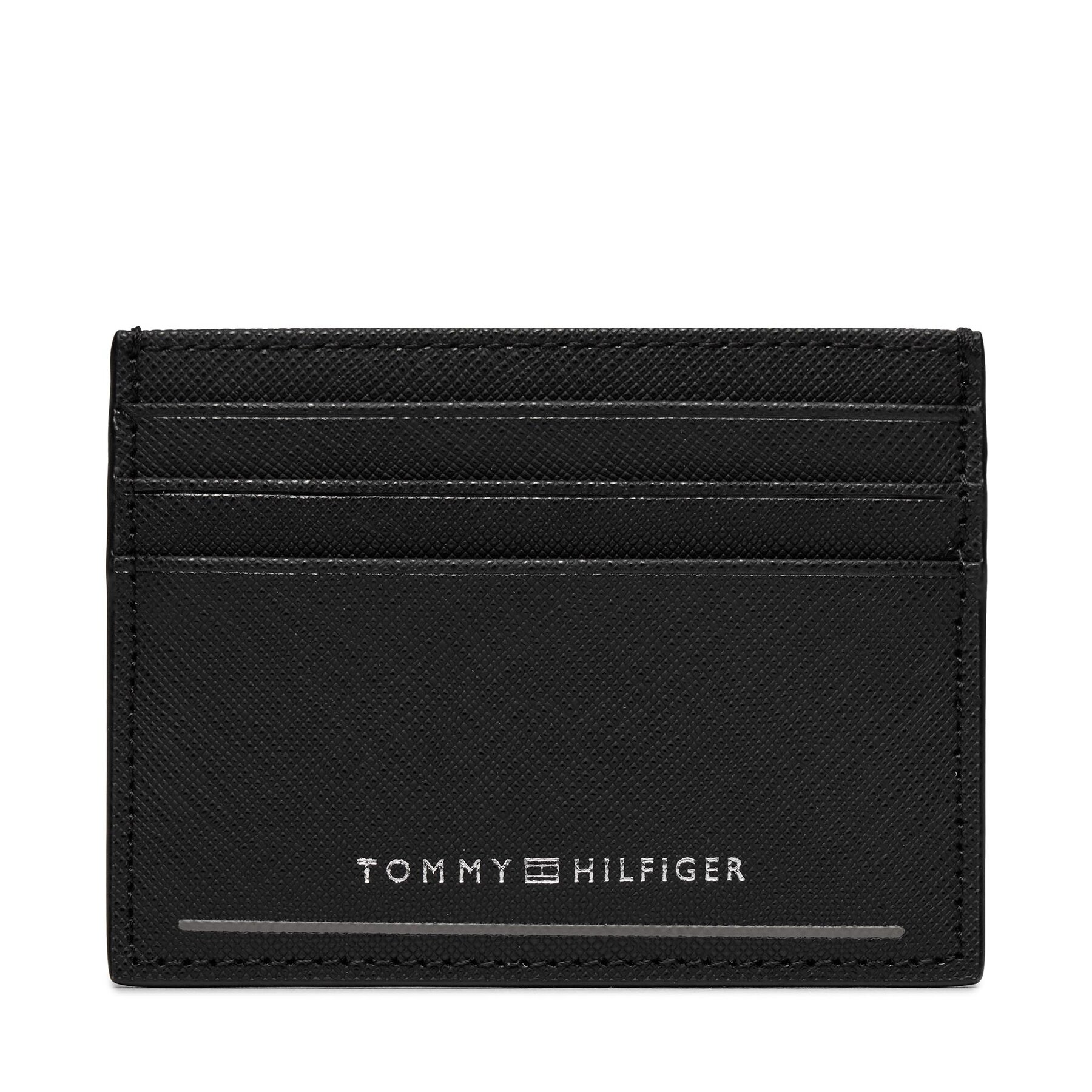 Tommy Hilfiger Θήκη πιστωτικών καρτών Tommy Hilfiger Th Saffiano Cc Holder AM0AM11863 Μαύρο
