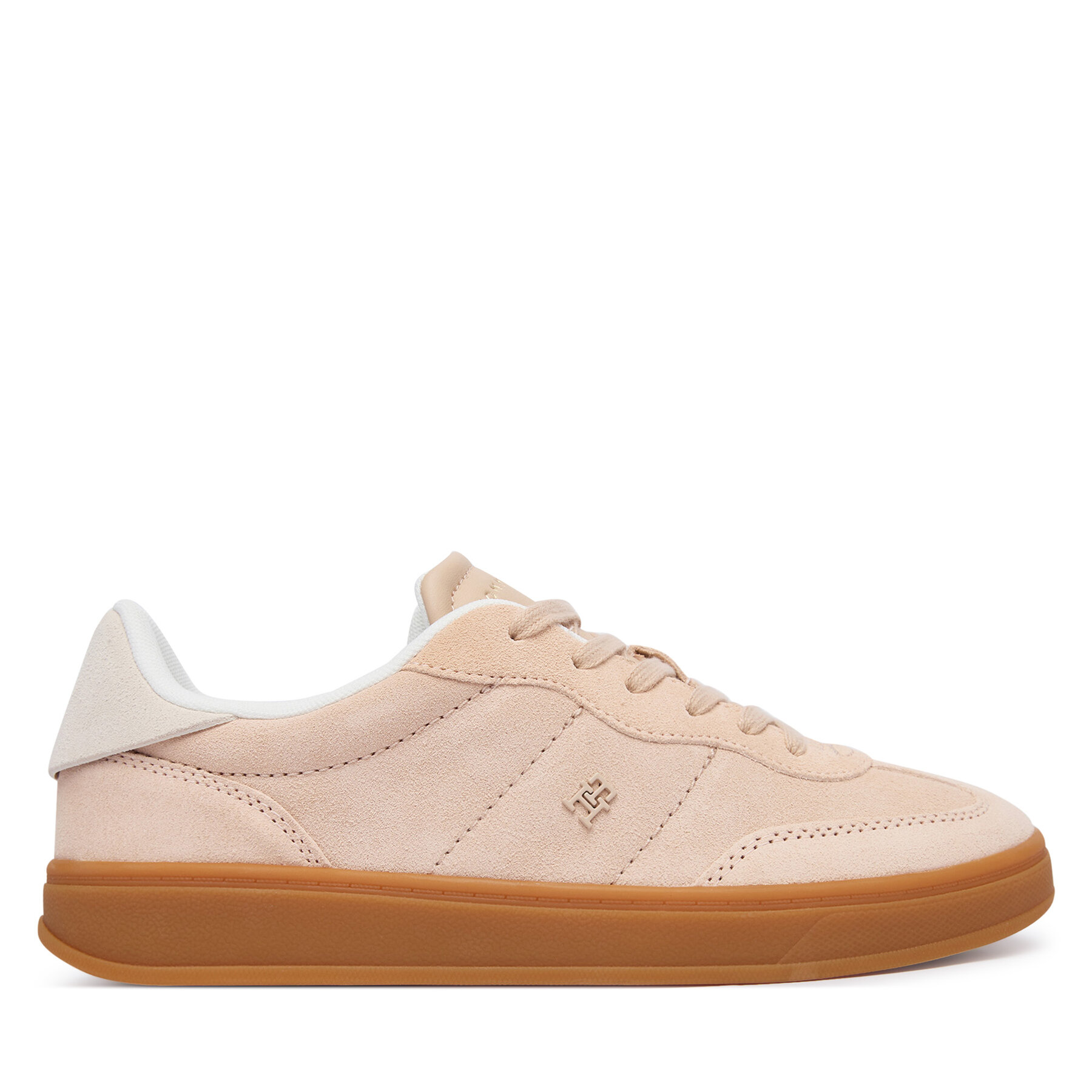 Sneakersy Tommy Hilfiger Th Monogram Plaque Suede Trainers FW0FW09180 Ružová