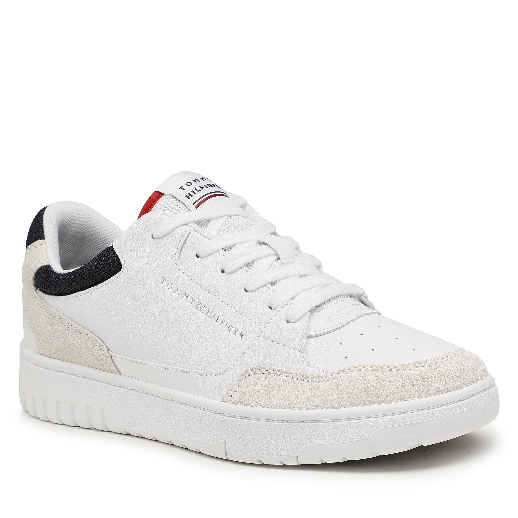 Sneakers Tommy Hilfiger Th Basket Core Rwb FM0FM04730 White YBS Basket imagine noua