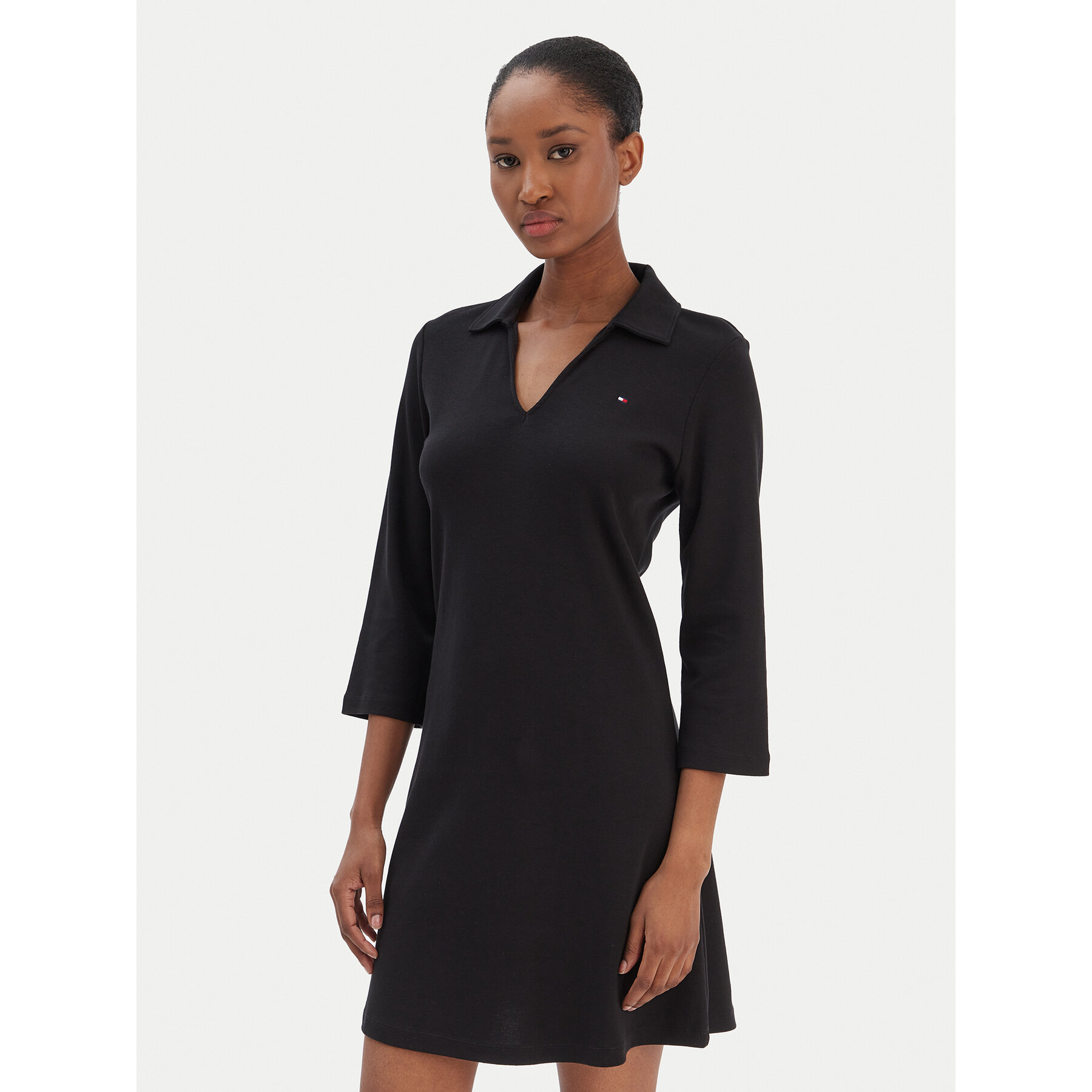 Tommy Hilfiger Kleid für den Alltag Modern Cody WW0WW47868 Schwarz Regular Fit