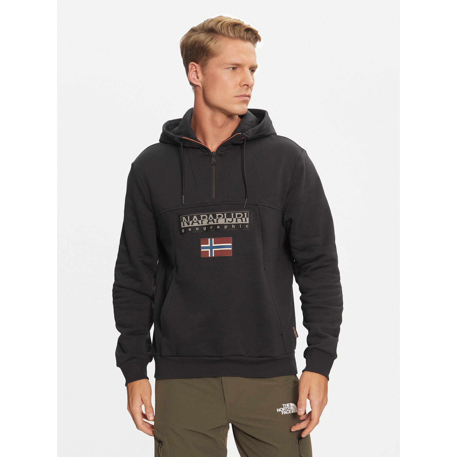 Napapijri Sweatshirt Burgee NP0A4I5E Schwarz Regular Fit