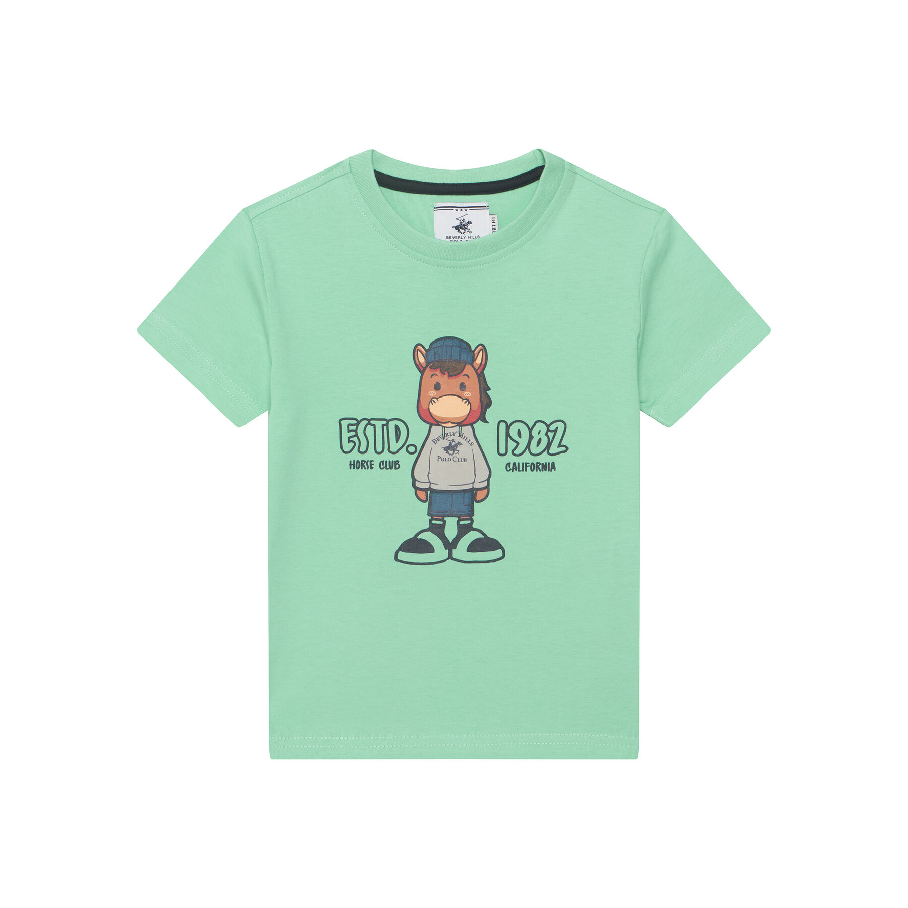 Beverly Hills Polo Club T-Shirt P-SS26B-TS0135 Πράσινο Regular Fit