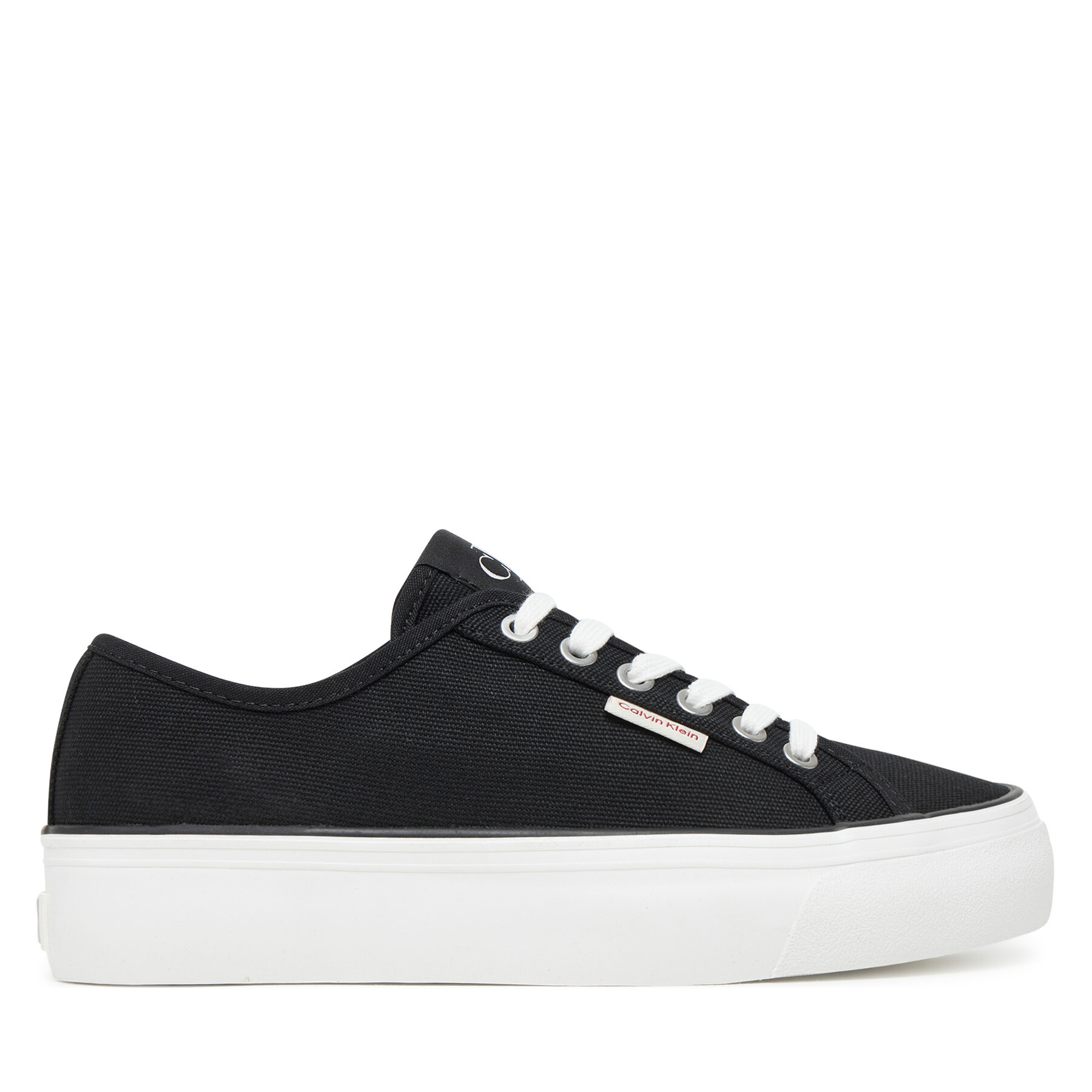 Гуменки Calvin Klein Jeans Vulc Flatform Ctn Logo Tag YW0YW01838 Черен