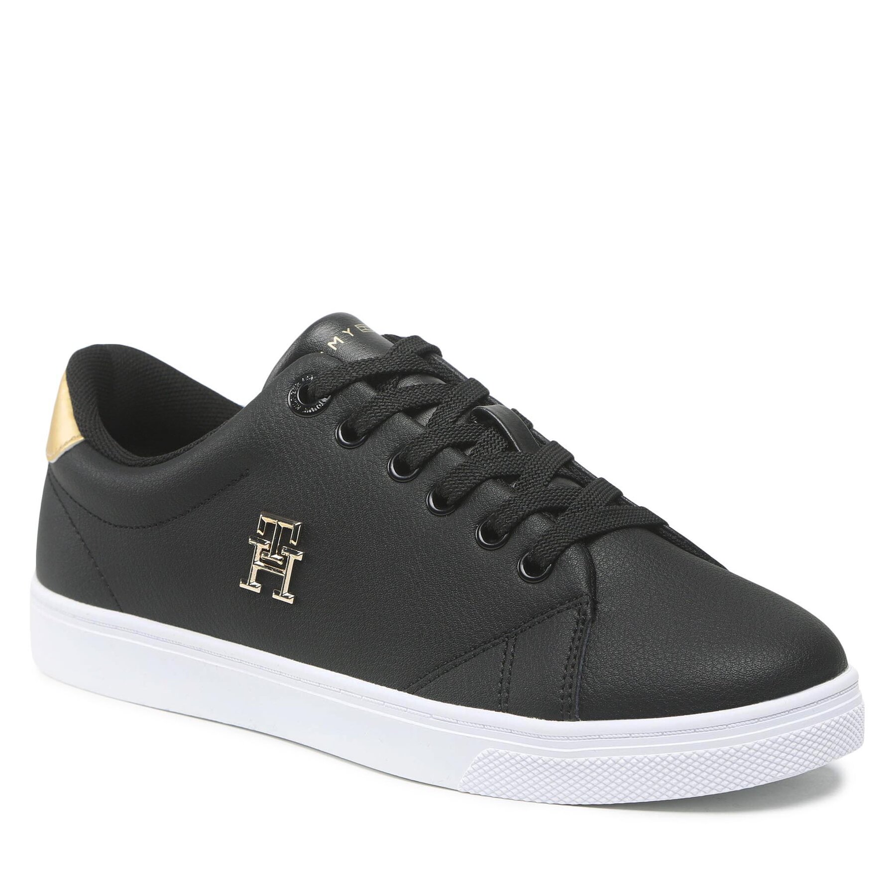 Sneakers Tommy Hilfiger Essential Th Gold Sneaker FW0FW07043 Black BDS epantofi.ro imagine noua