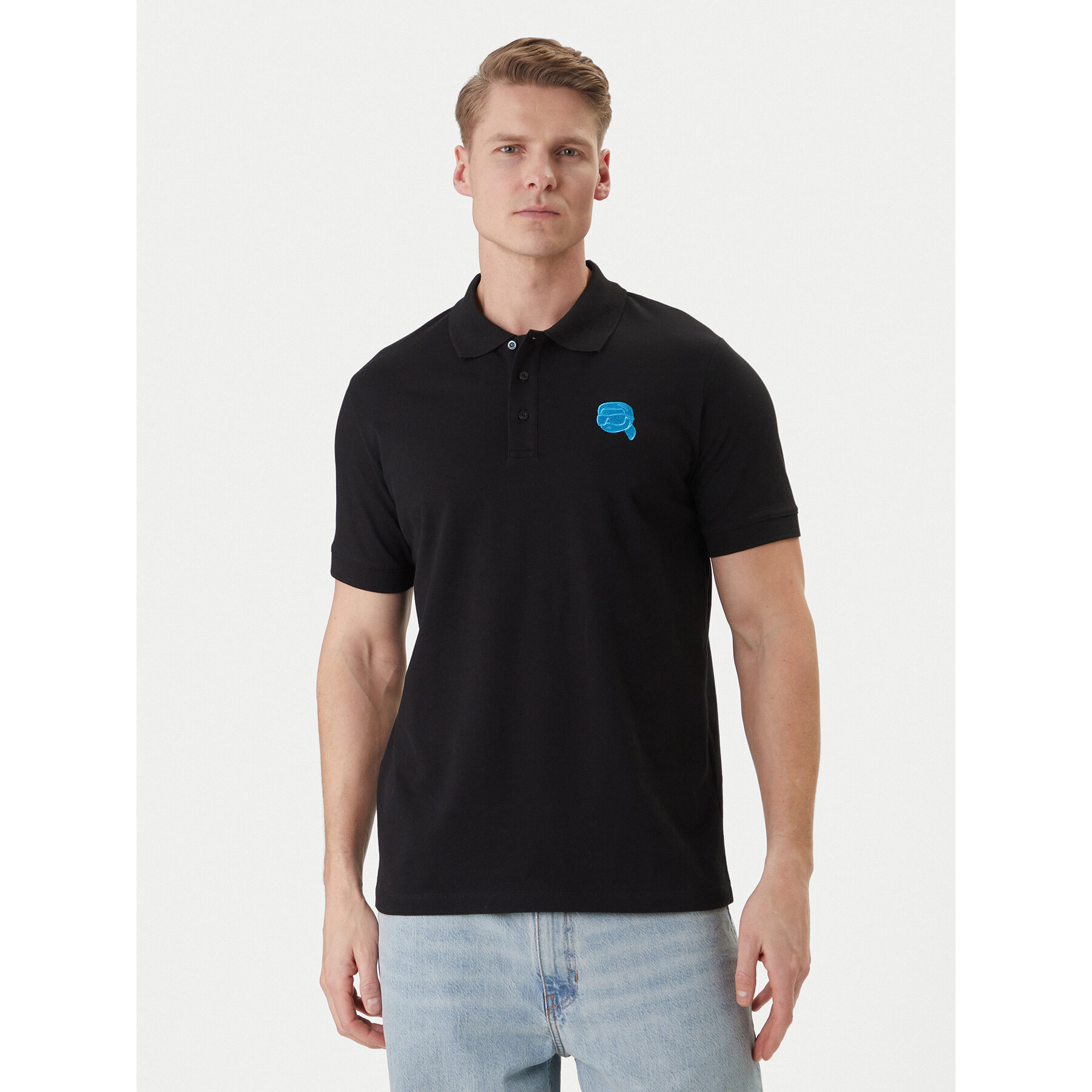 KARL LAGERFELD Poloshirt 745015 562231 Schwarz Regular Fit