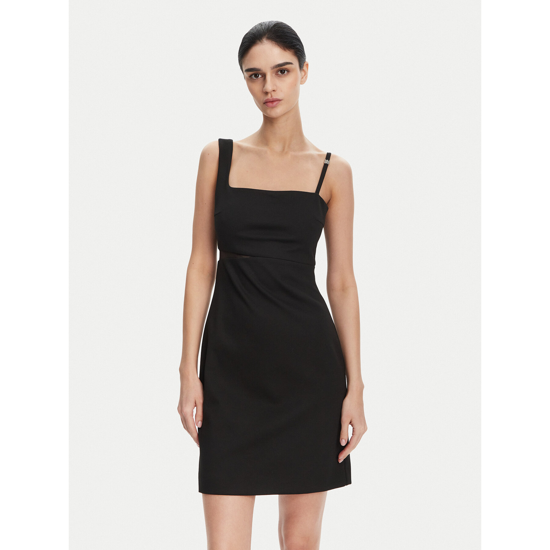 HUGO Kleid für den Alltag Kutari 50530172 Schwarz Slim Fit