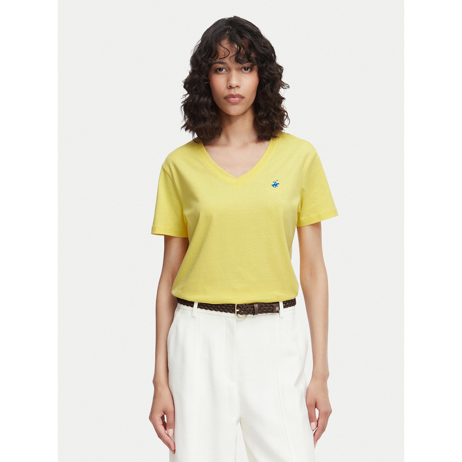 Beverly Hills Polo Club T-Shirt P-SS26W-TS5165188 Gelb Regular Fit