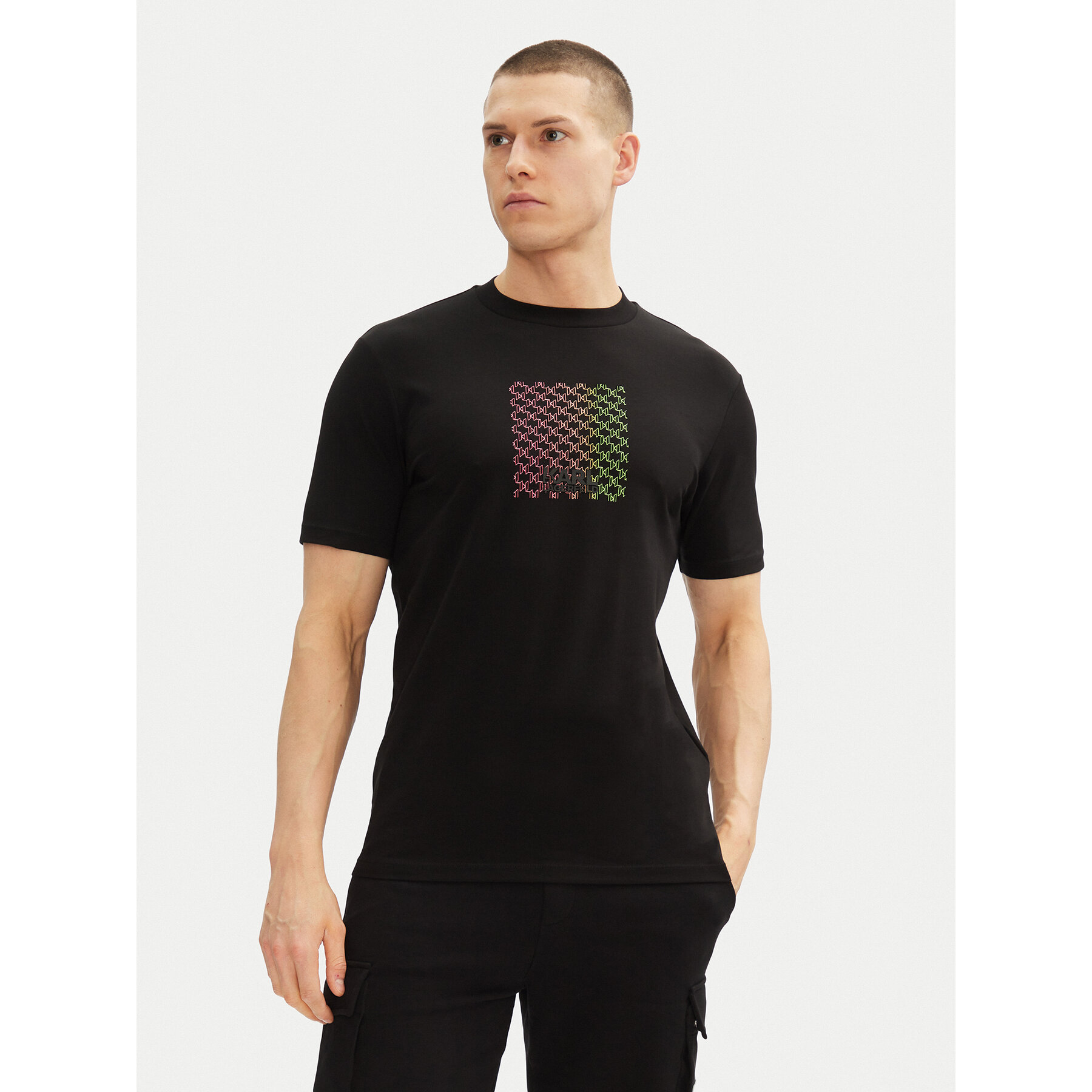 KARL LAGERFELD Póló 755404 552235 Fekete Regular Fit
