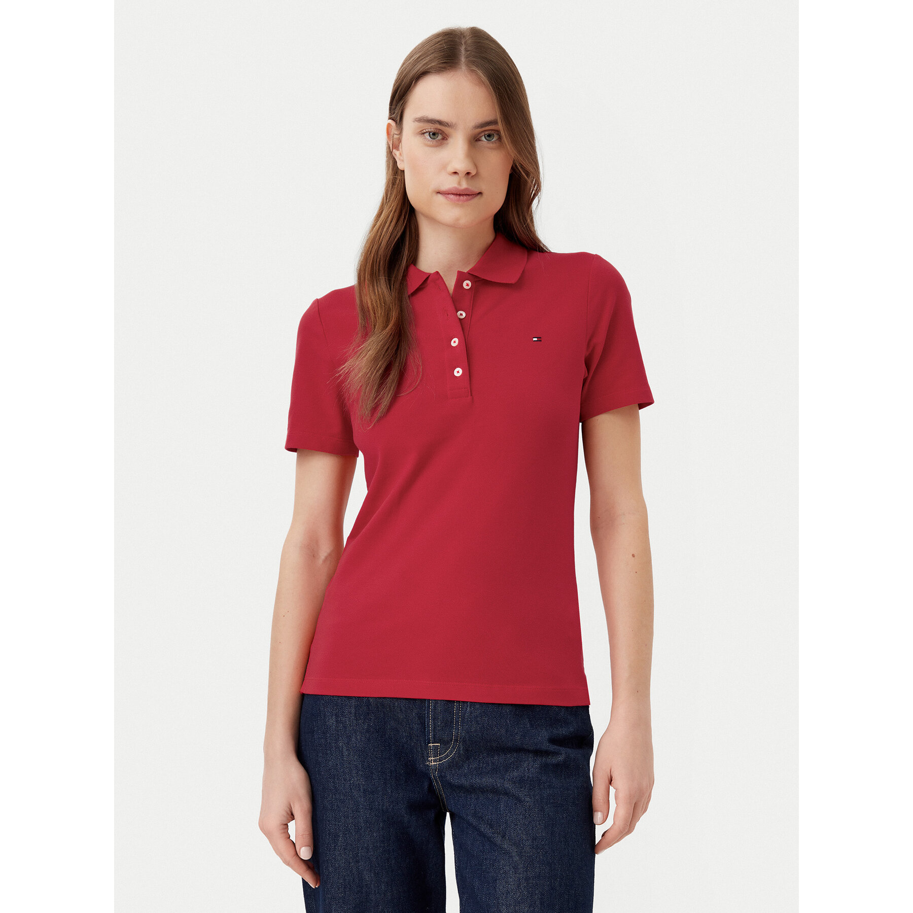 Tommy Hilfiger Polo 1985 WW0WW43225 Rosso Slim Fit