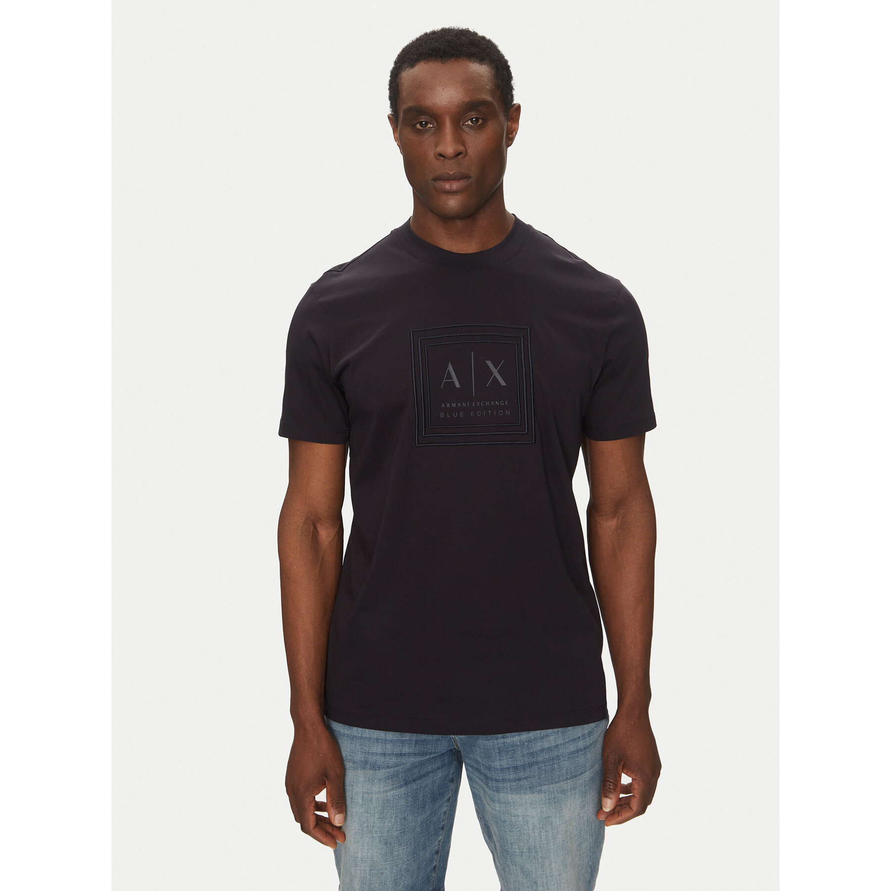 Armani Exchange T-Shirt XM000358 AF10364 UB101 Σκούρο μπλε Regular Fit