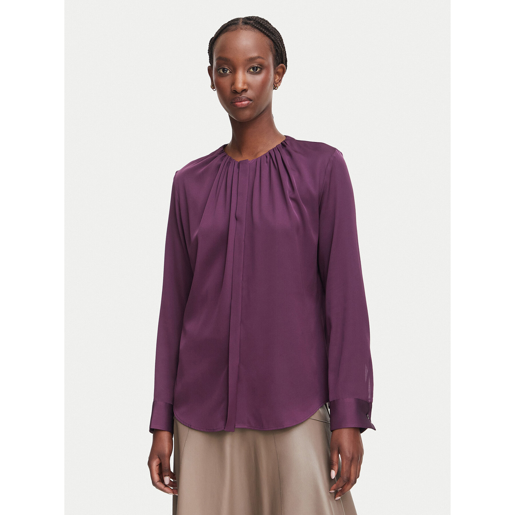 BOSS Bluse Banorah 50571073 Violett Regular Fit