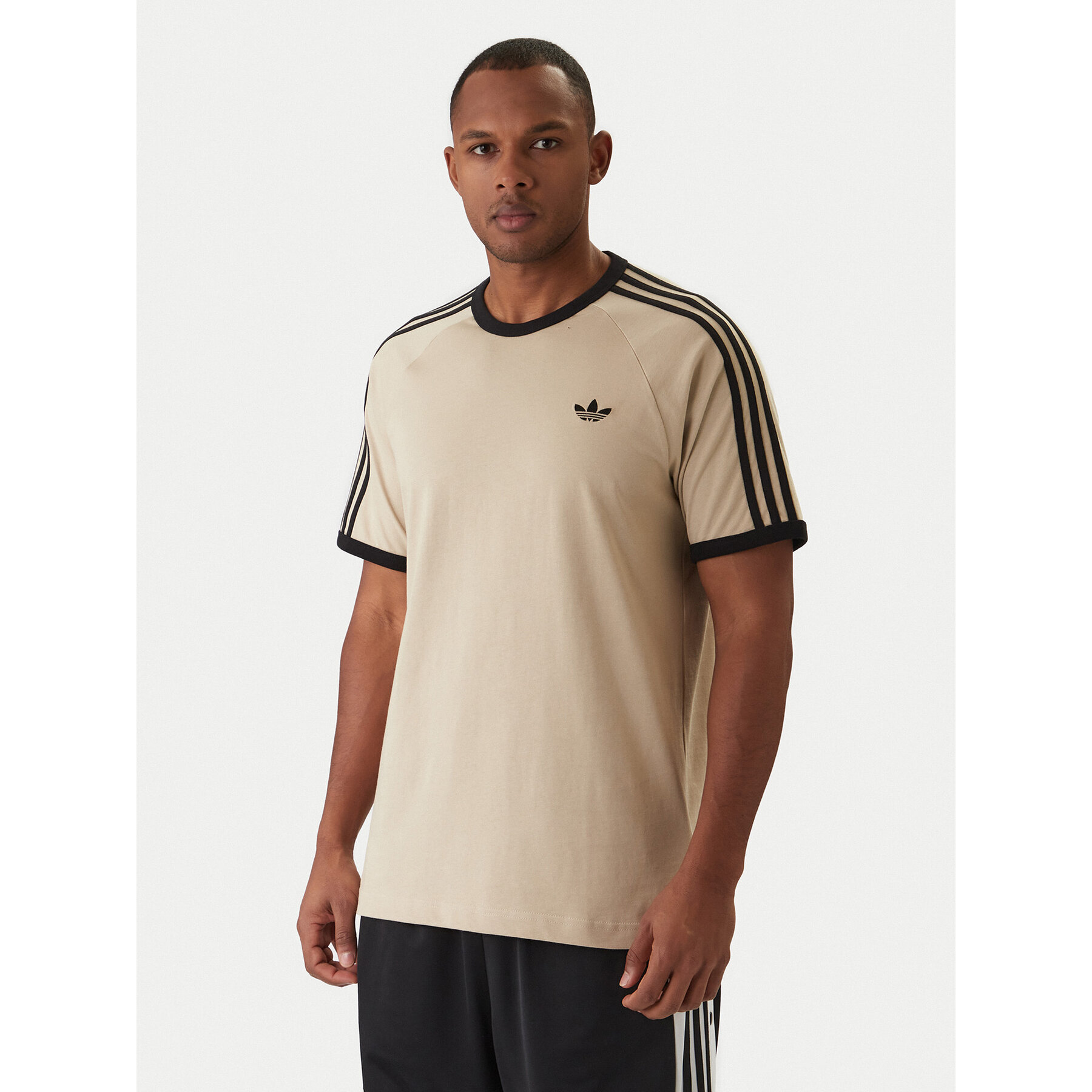 adidas Póló 3-Stripes KE7964 Bézs Regular Fit