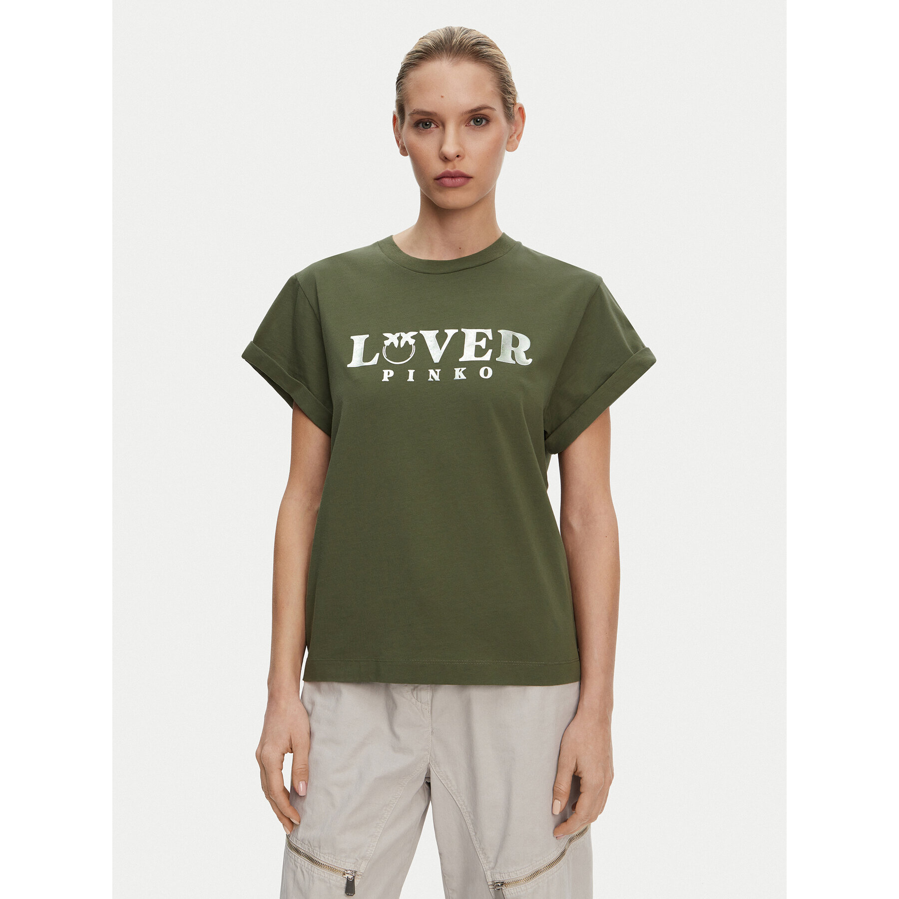 PINKO T-Shirt 104605 A2D1 V49 Πράσινο Regular Fit