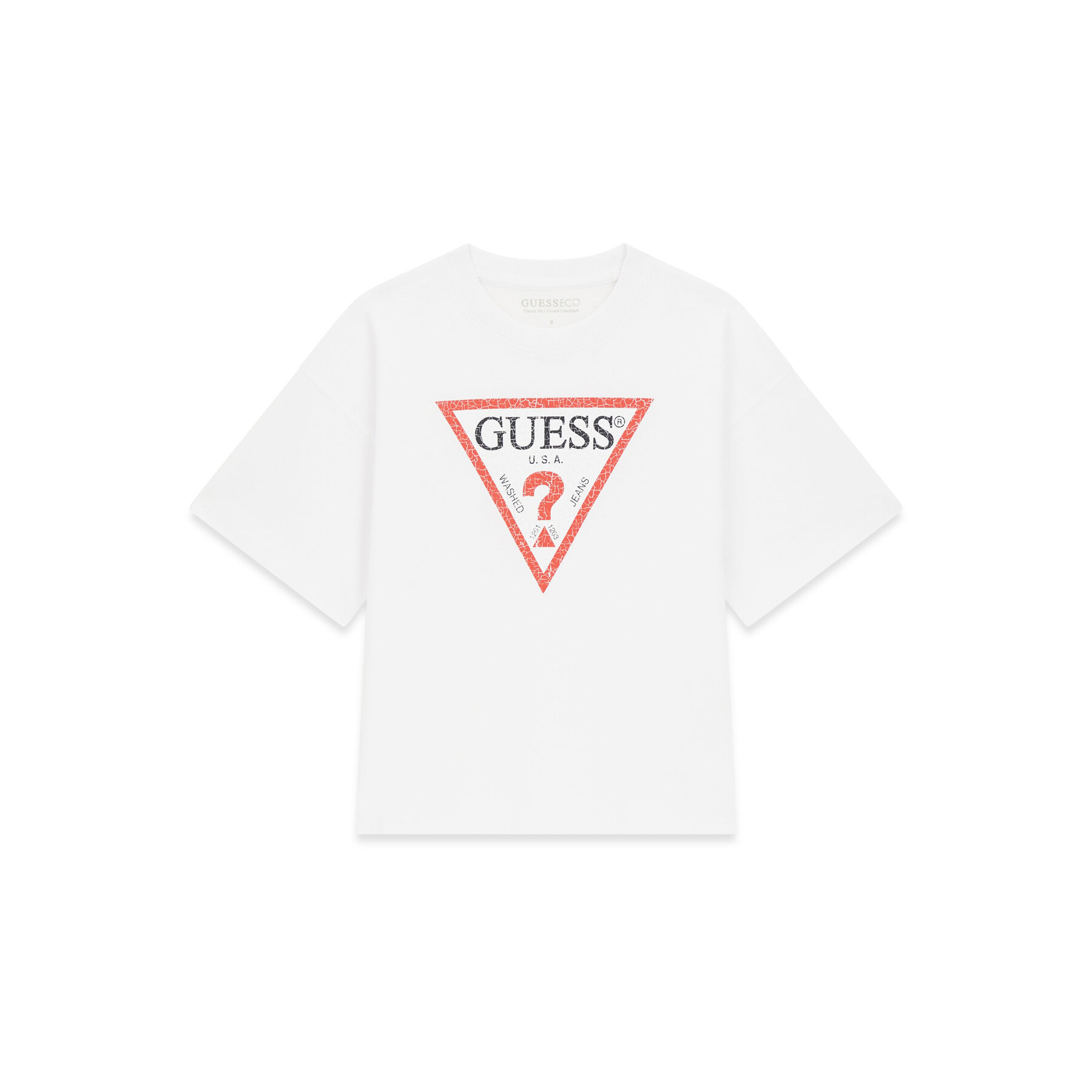 Guess Majica L6GI18 K8HM4 Bela Relaxed Fit