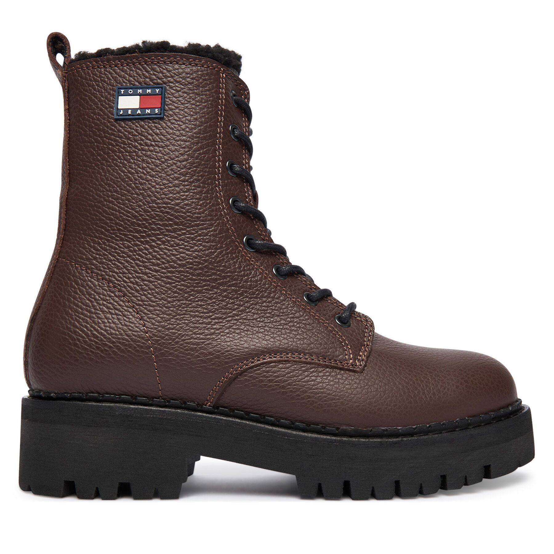 Outdoorová obuv Tommy Jeans Tjw Urban Laceup Boot Wl EN0EN02906 Hnedá