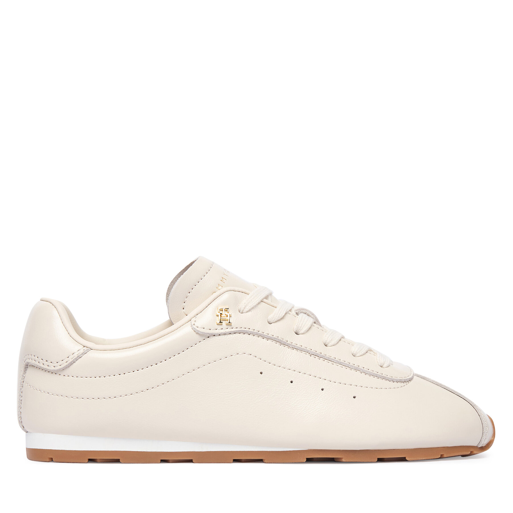 Sneakersy Tommy Hilfiger Bella Sneaker Leather FW0FW09495 Krémová