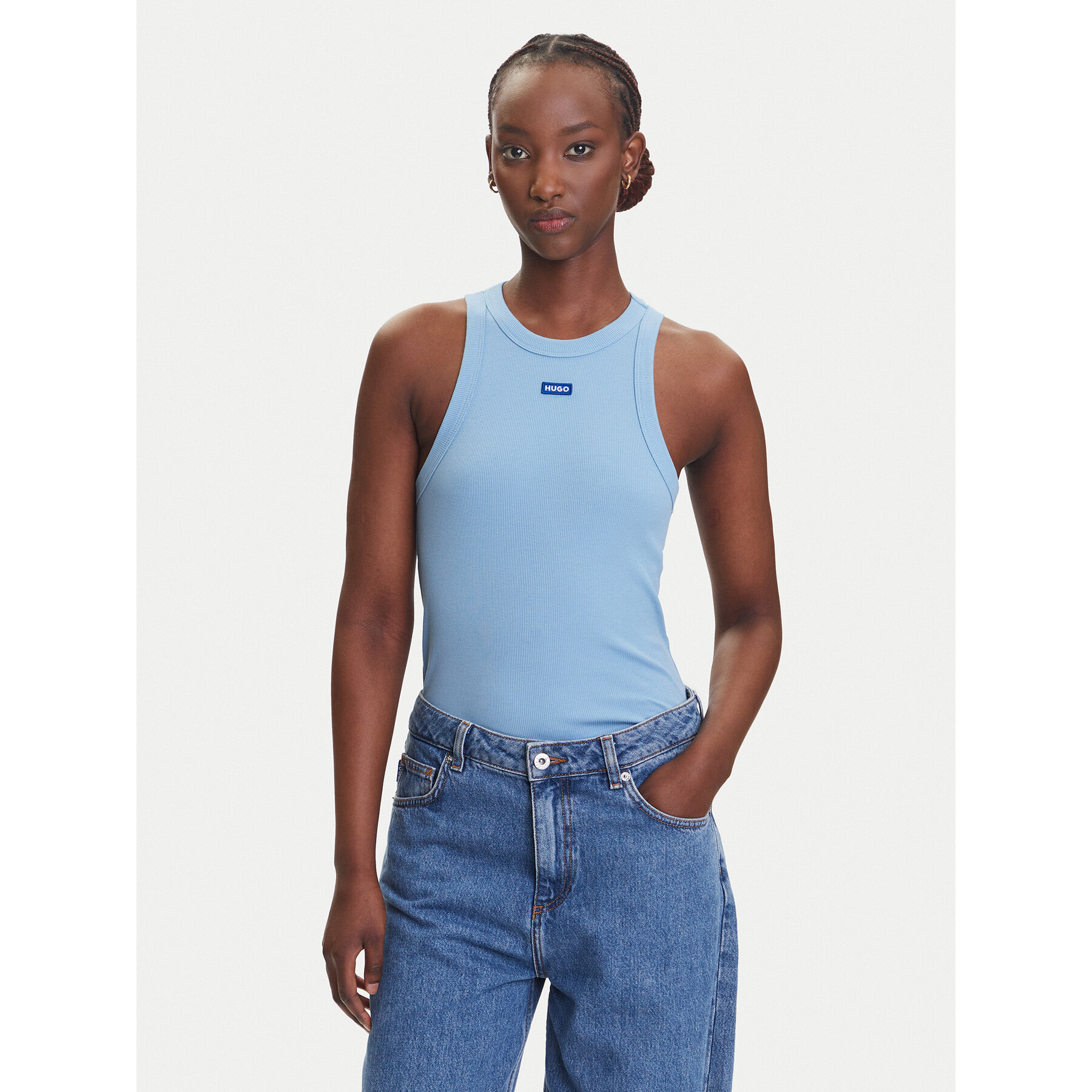 HUGO Top Easy 50508857 Celeste Slim Fit