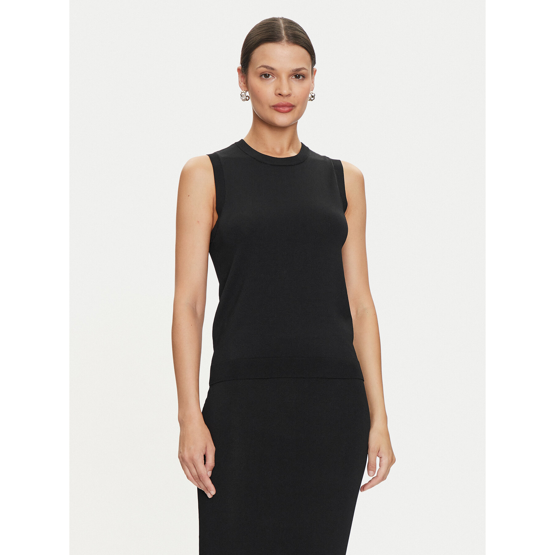 Armani Exchange Τοπ 6DYH1D YMH6Z 1200 Μαύρο Slim Fit