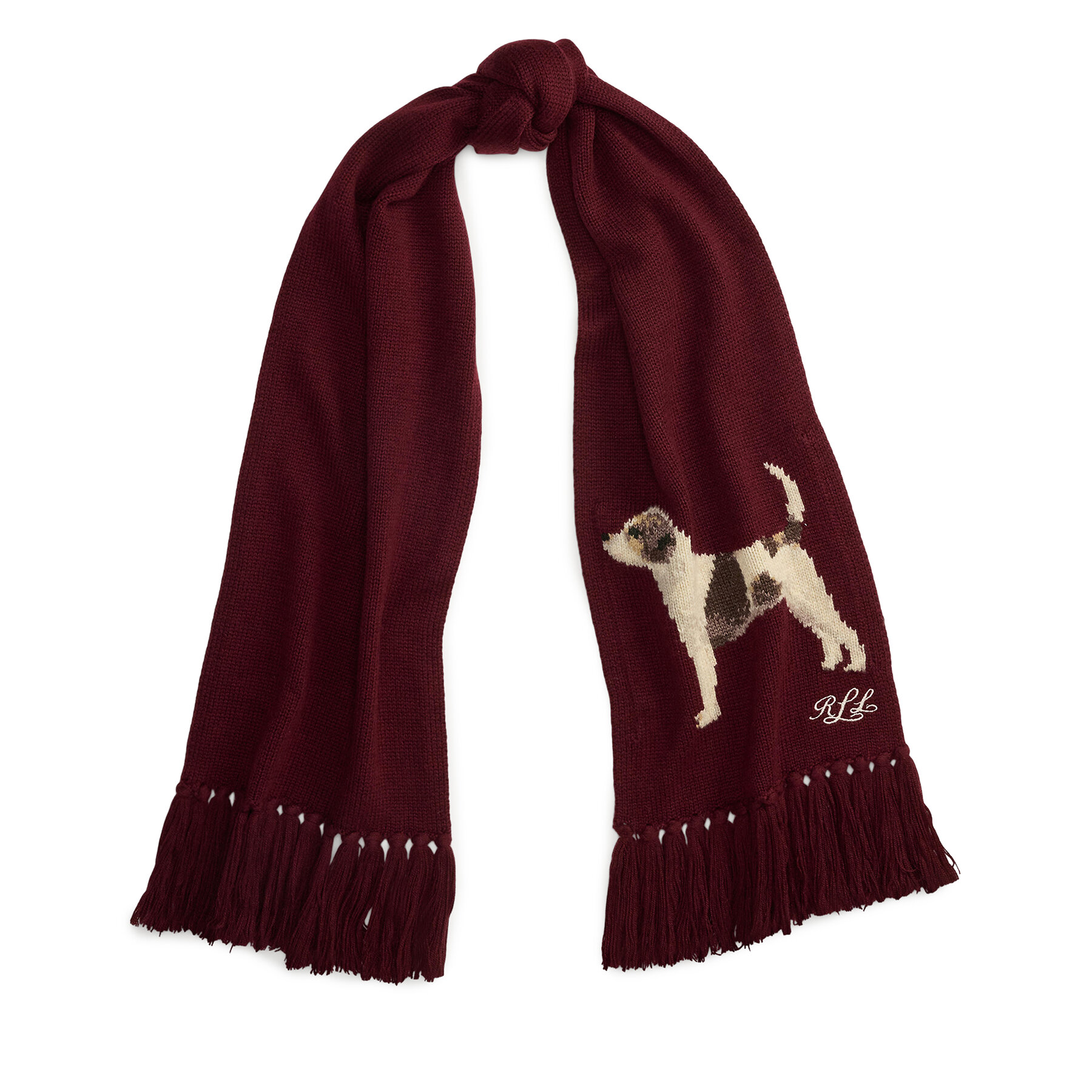Šal LAUREN RALPH LAUREN 454P23507001 Bordo rdeča