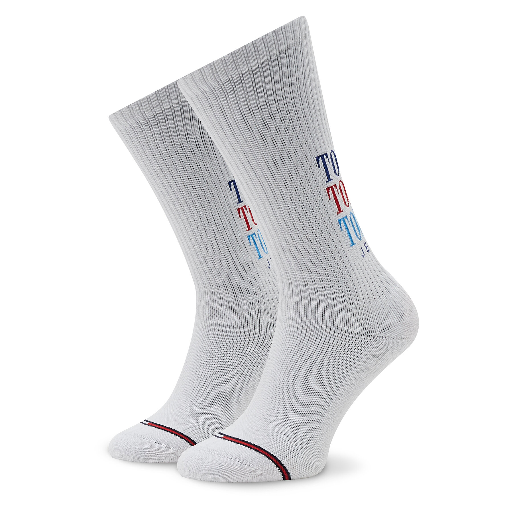 Visoke unisex čarape Tommy Jeans 701220282 White 001