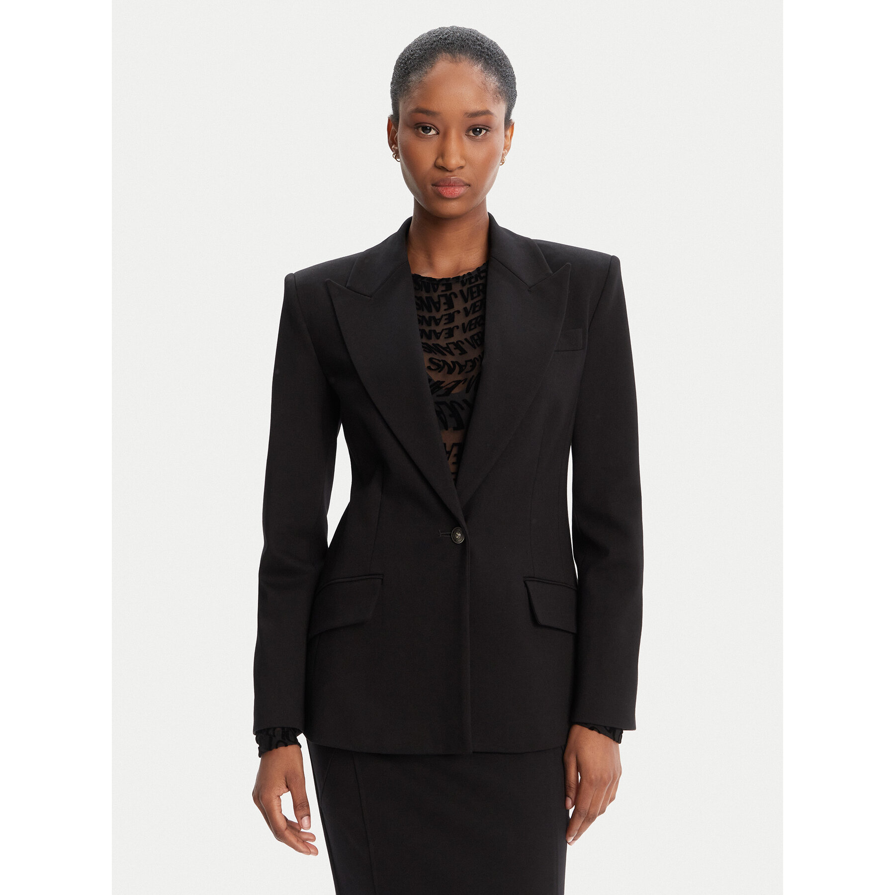 Versace Jeans Couture Sakko 79HAQ702 J0092 Schwarz Slim Fit