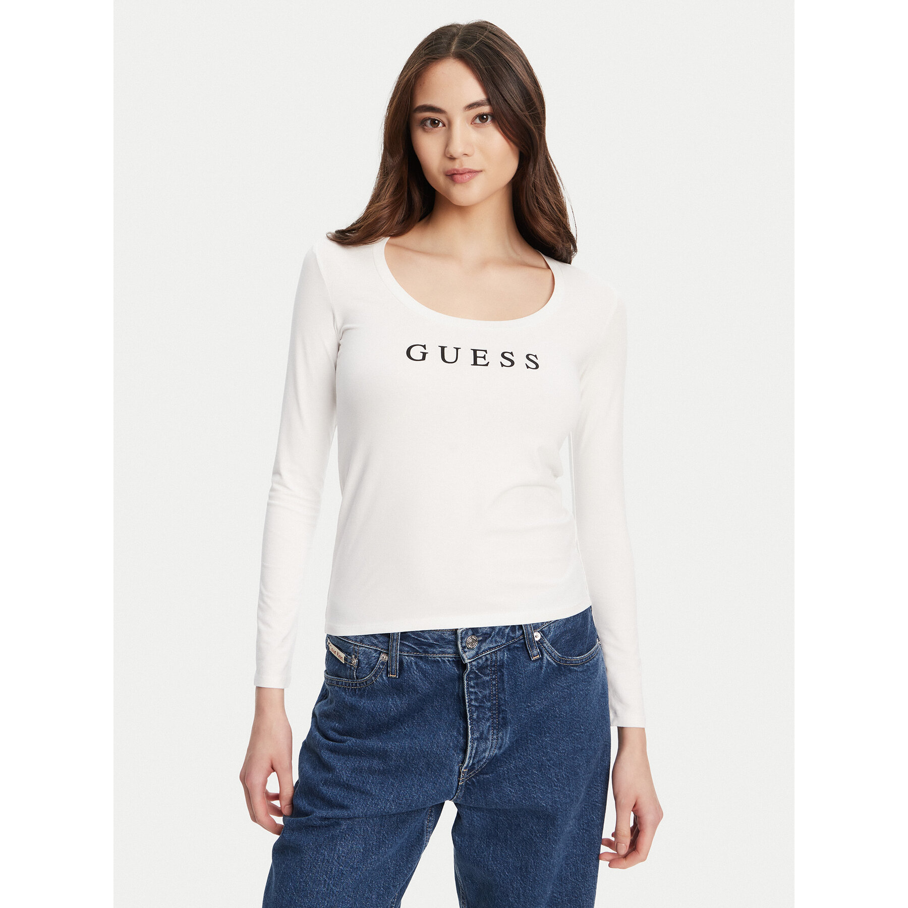 Guess Bluse O5RI00 KBBU1 Weiß Regular Fit