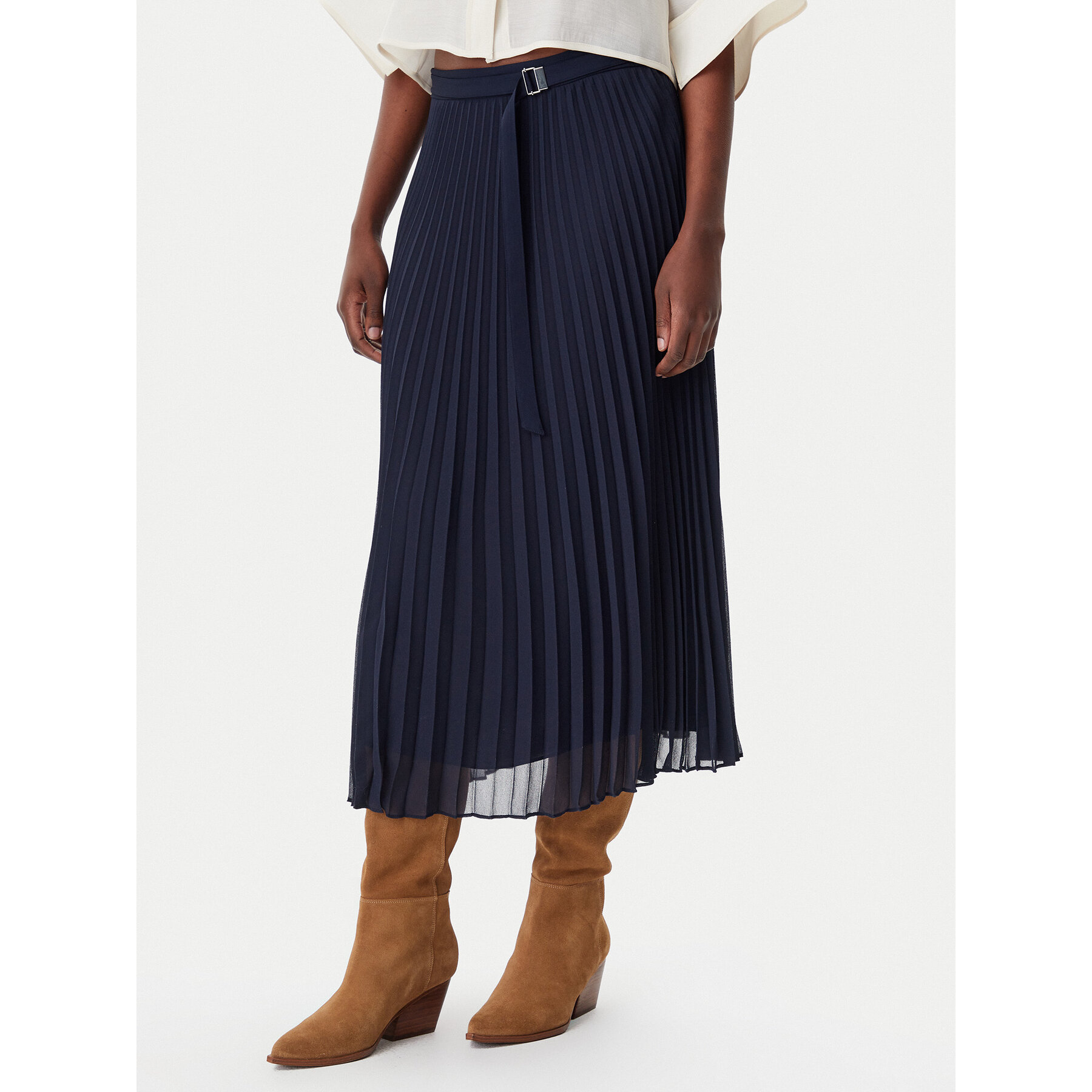 BOSS Faltenrock Vocelina 50531644 Dunkelblau Regular Fit