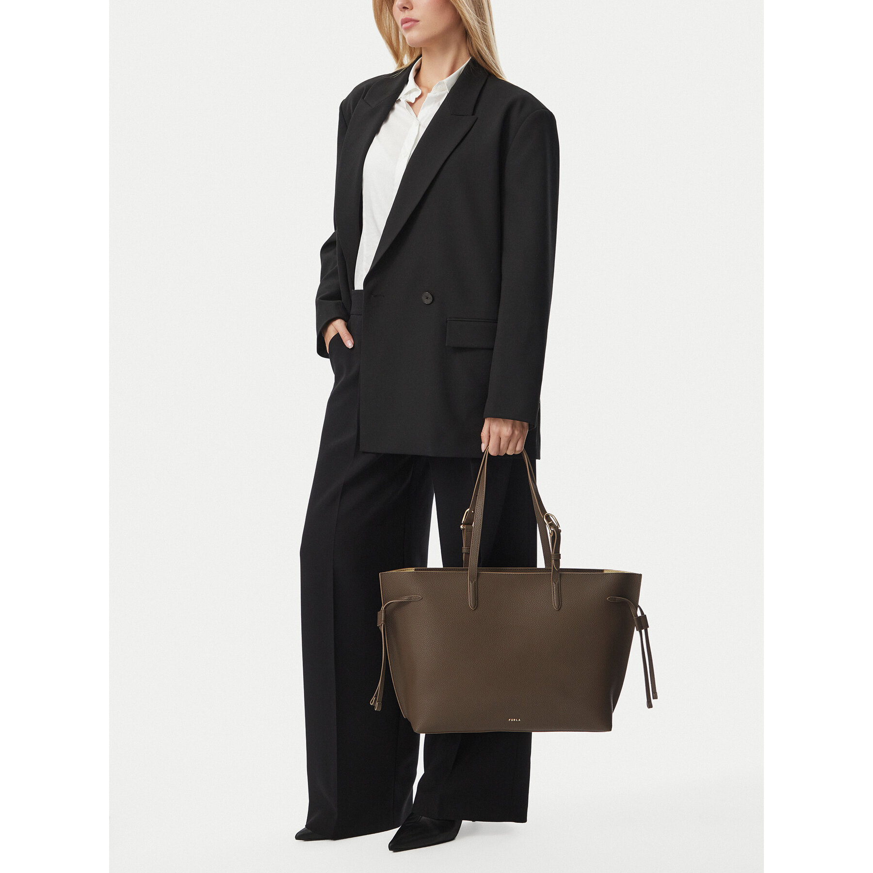 Ročna torba Furla Ava L Tote Bag WB02059 BX4329 5341S Temno rjava