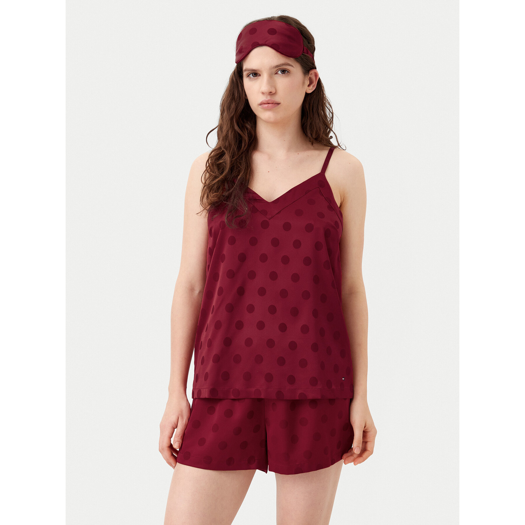 Tommy Hilfiger Tommy Hilfiger Πιτζάμα UW0UW05551 Μπορντό Regular Fit