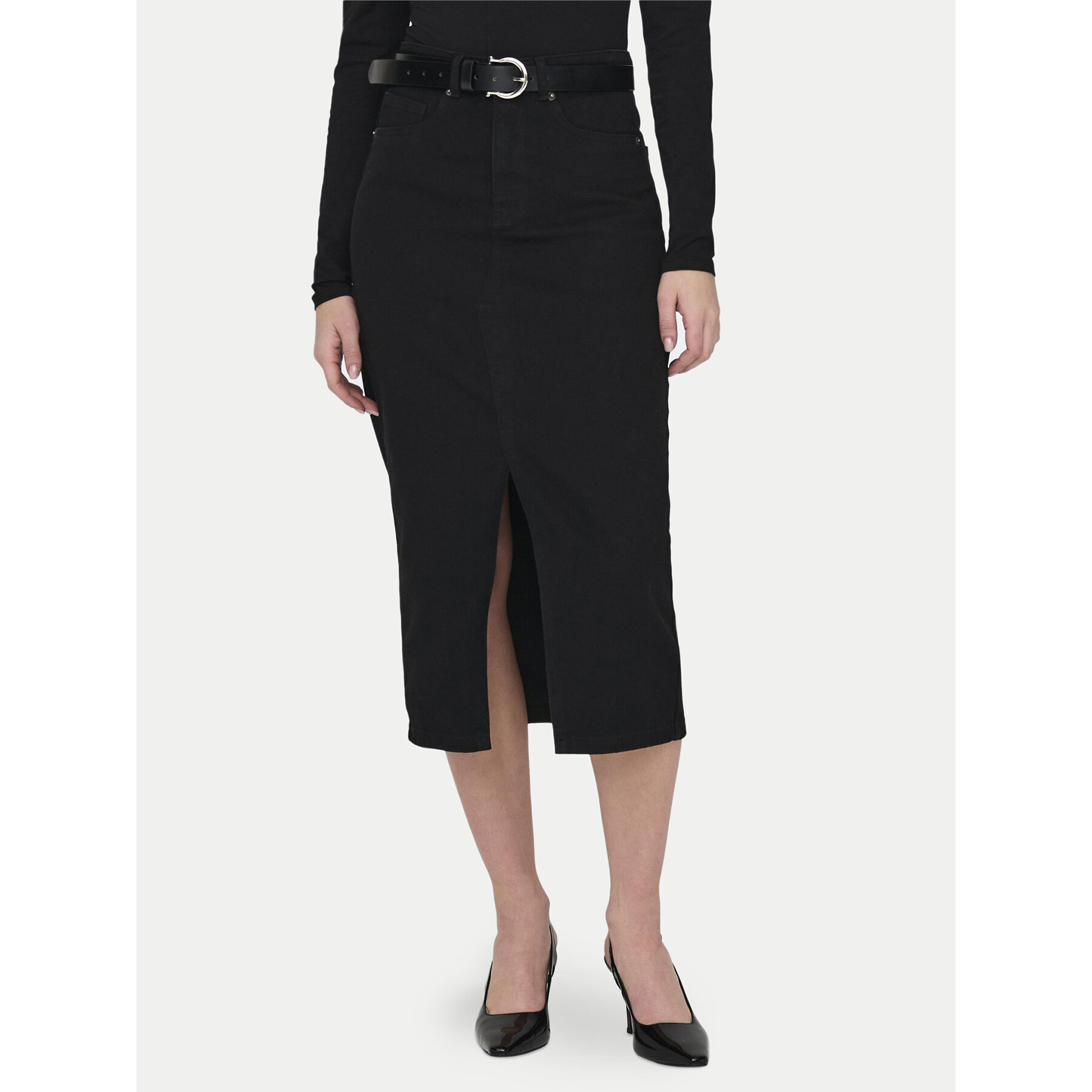Only Jeansrock Siri 15324365 Schwarz Regular Fit