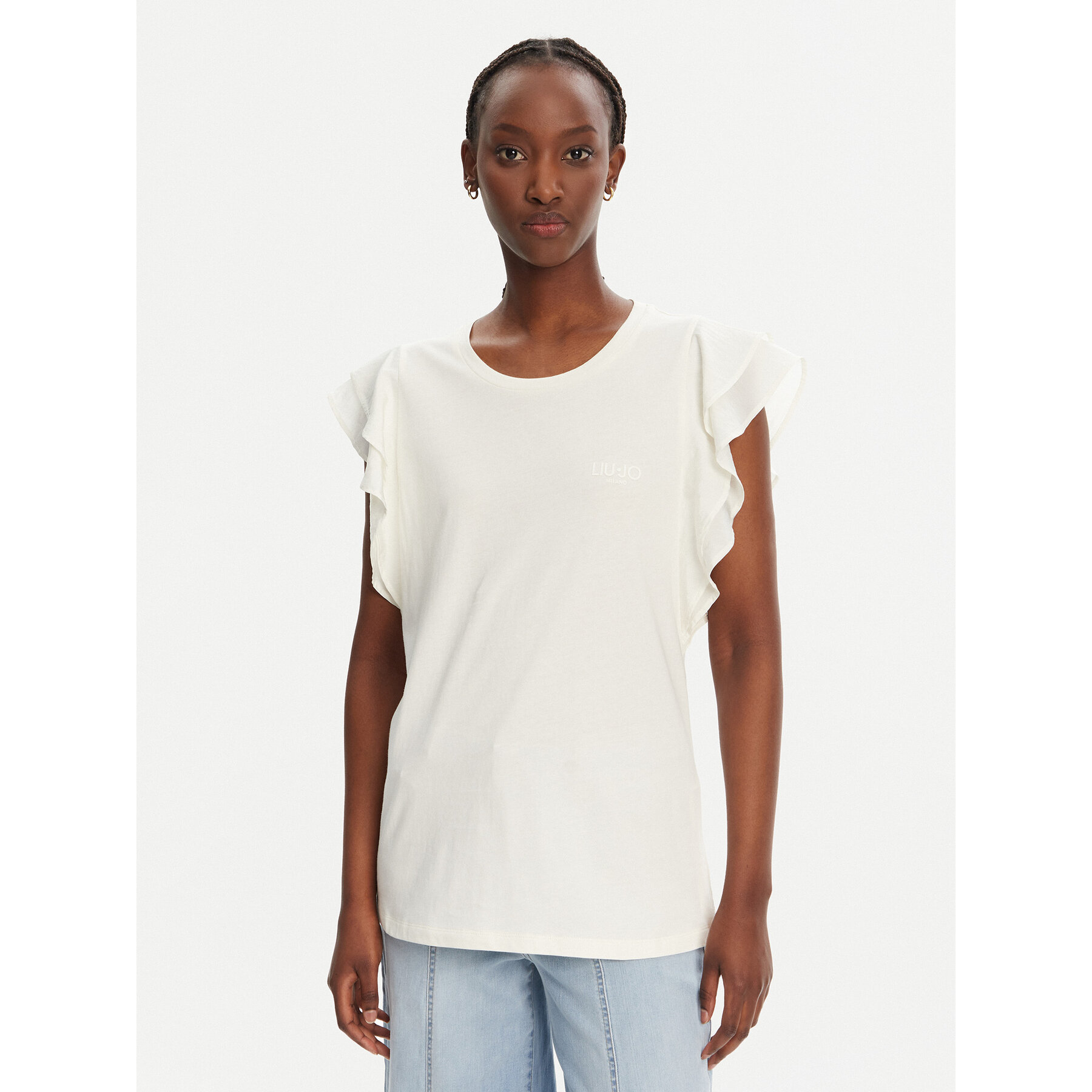 Liu Jo Sport T-shirt TA5178 J5904 Bianco Regular Fit