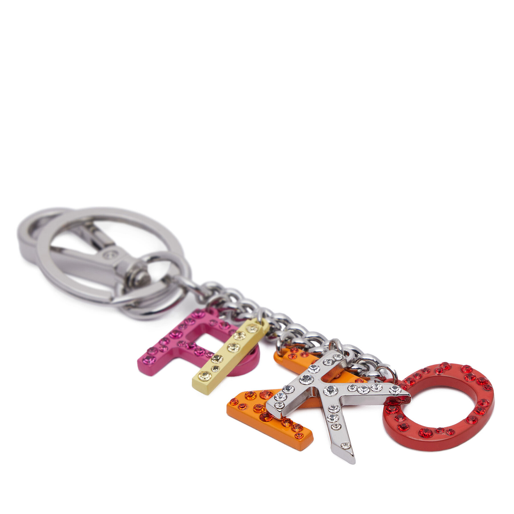 PINKO Brelok Srebrny Letters Keychain WH1U