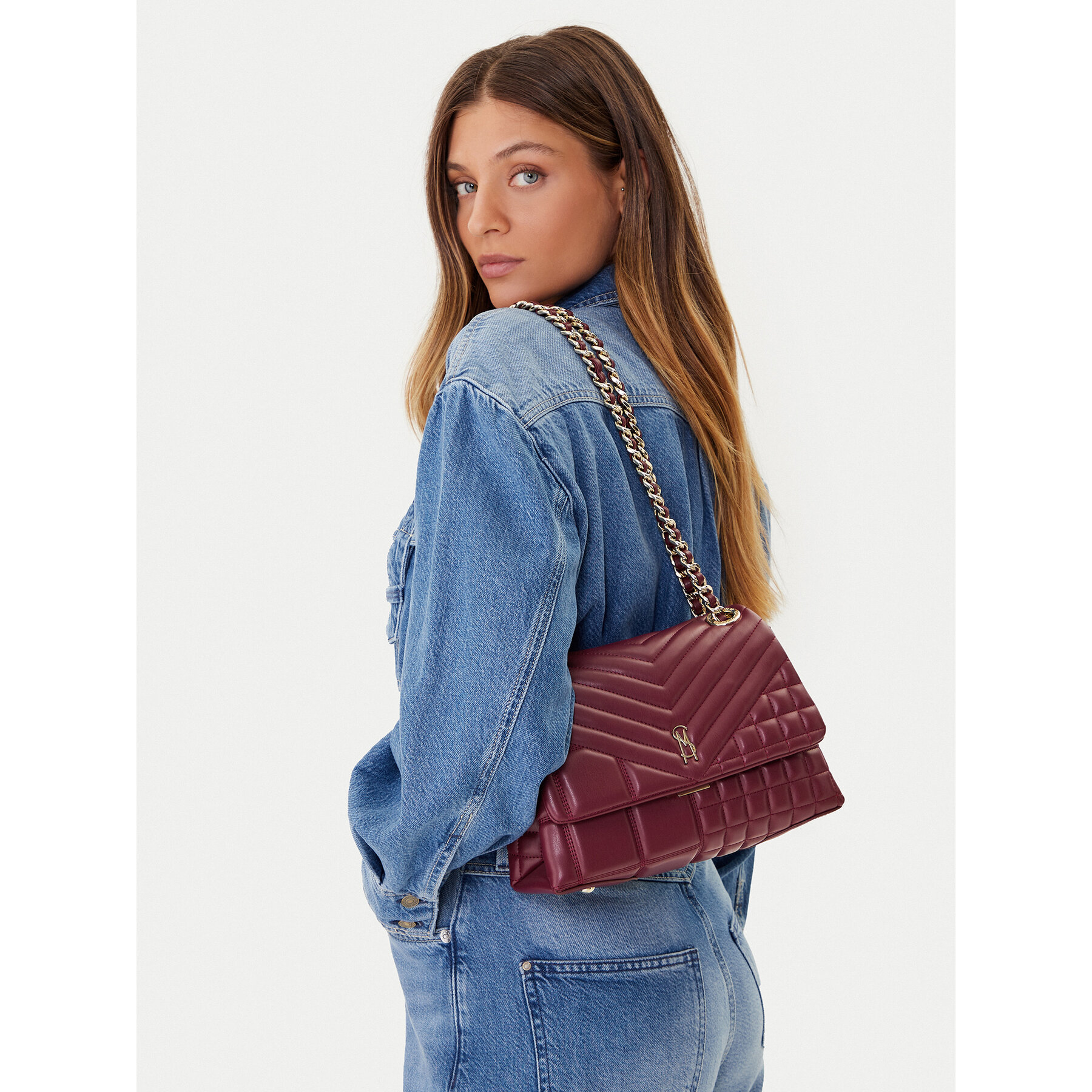 Torbica Steve Madden Bvolt-Q SM13001813 Tamnocrvena
