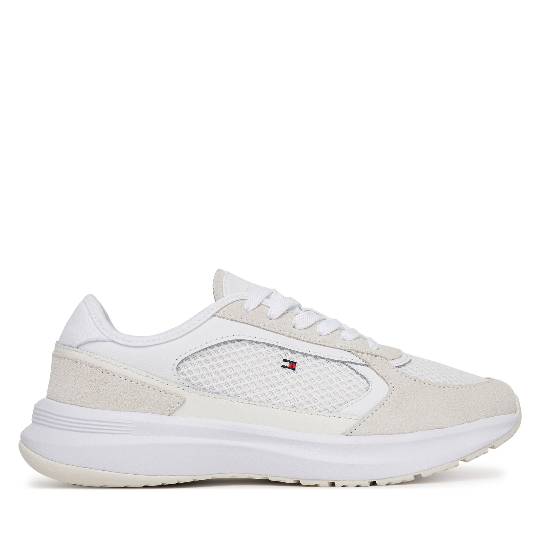 Sneakersy Tommy Hilfiger Sporty Runner FW0FW08644 Biela