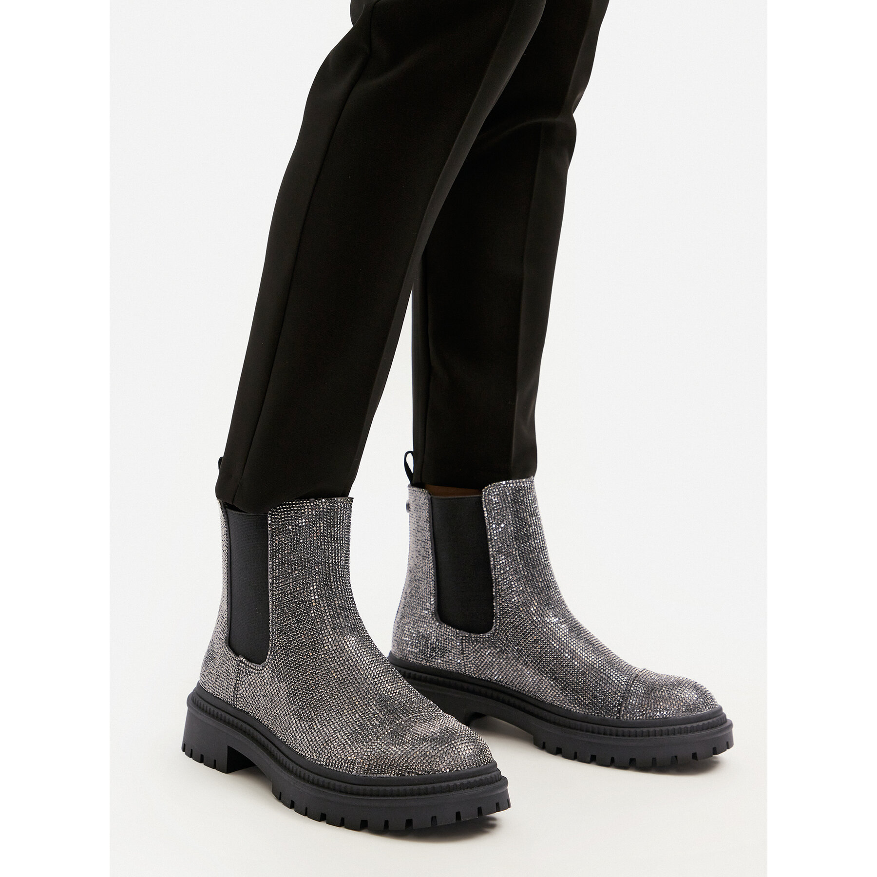 Chelsea cipele Steve Madden Moonlit SM11003468 Srebrna